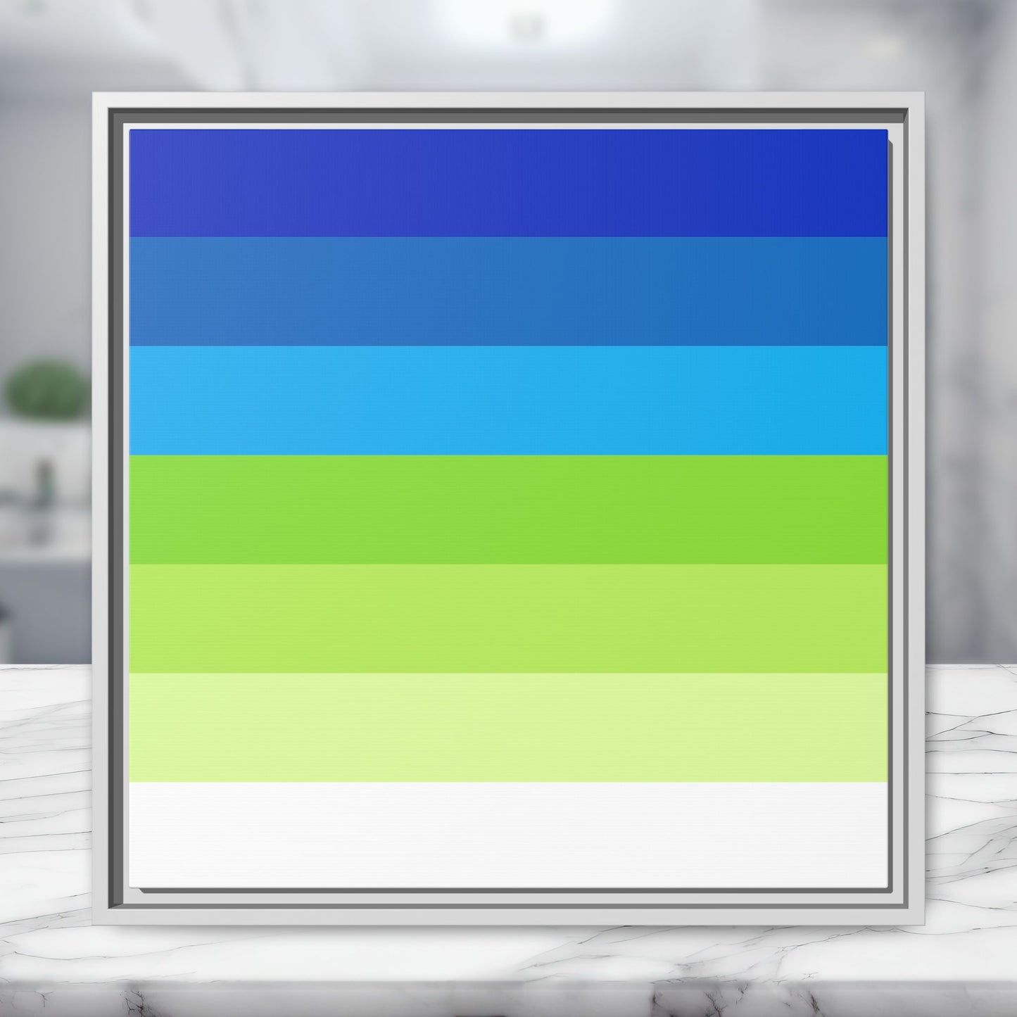 Modern Framed Geometric Canvas Art | Bold Color Meets Clean Framing