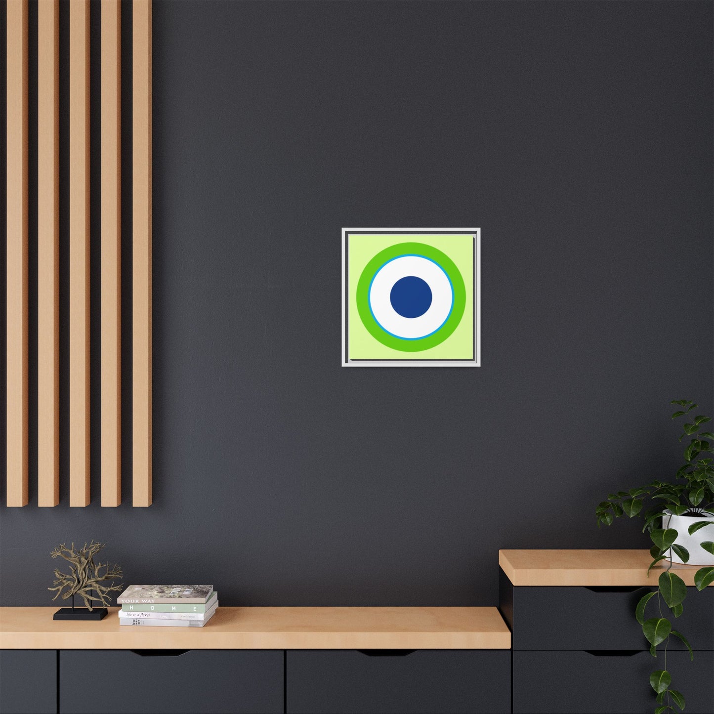 Modern Framed Geometric Canvas Art | Bold Color Meets Clean Framing