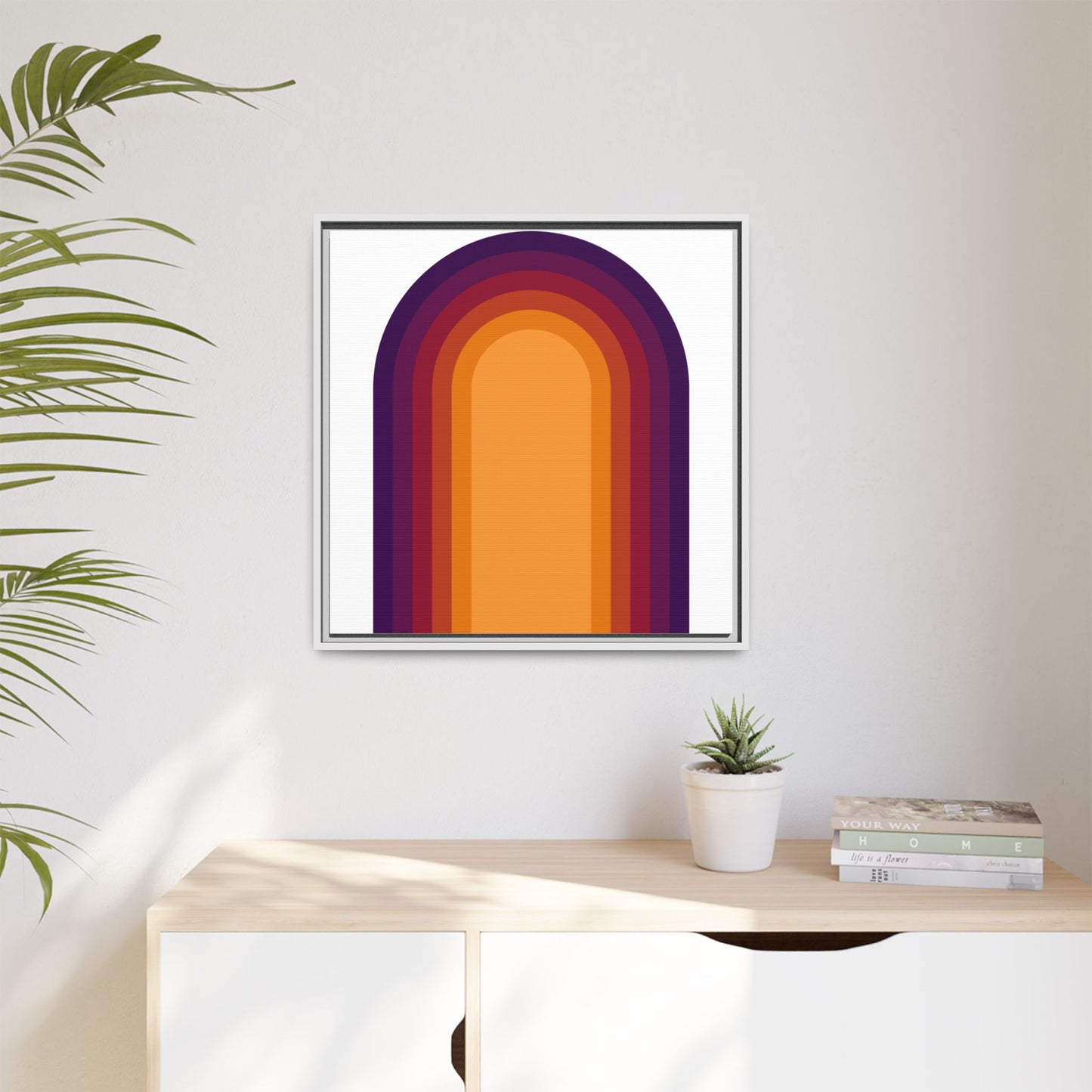 Modern Framed Geometric Canvas Art | Bold Color Meets Clean Framing