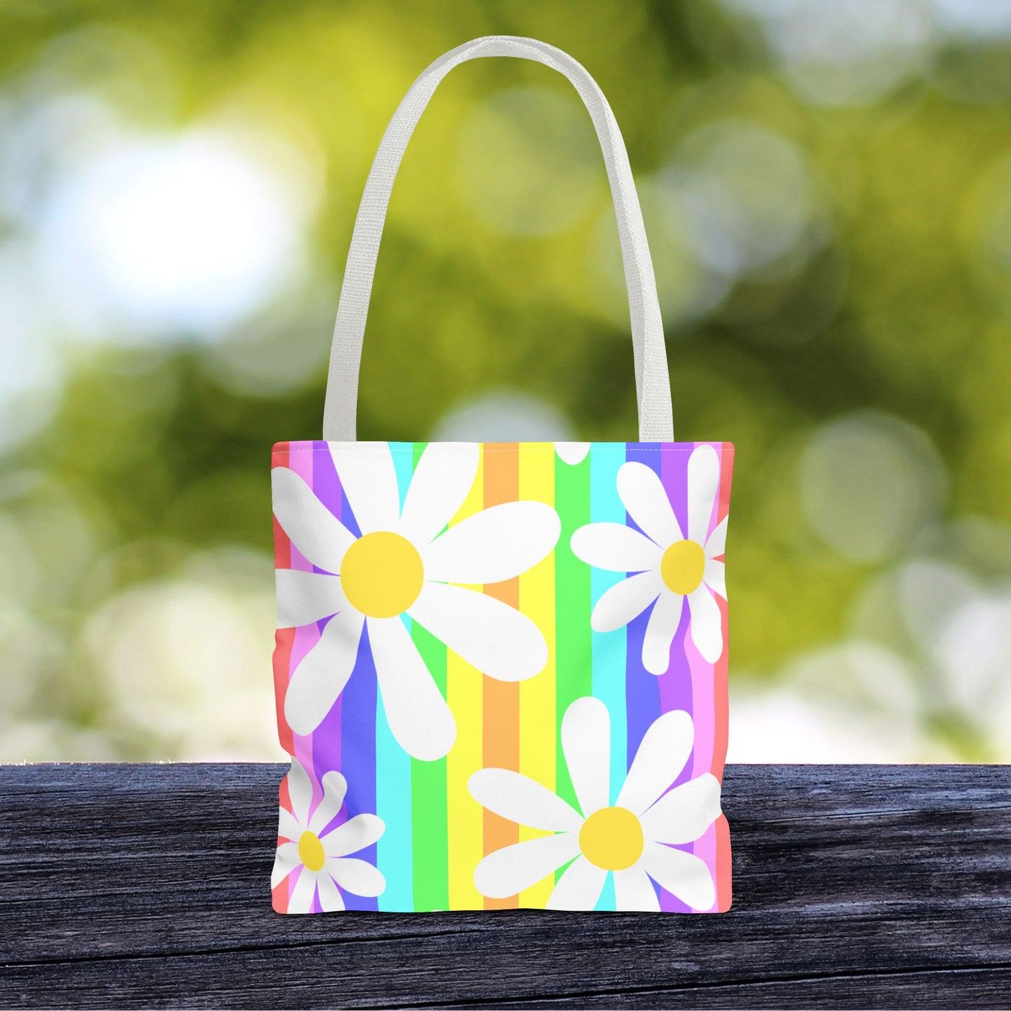 Flower Power Daisy Tote Bag – 3 sizes | Colorful, Cheerful, and Ready to Go