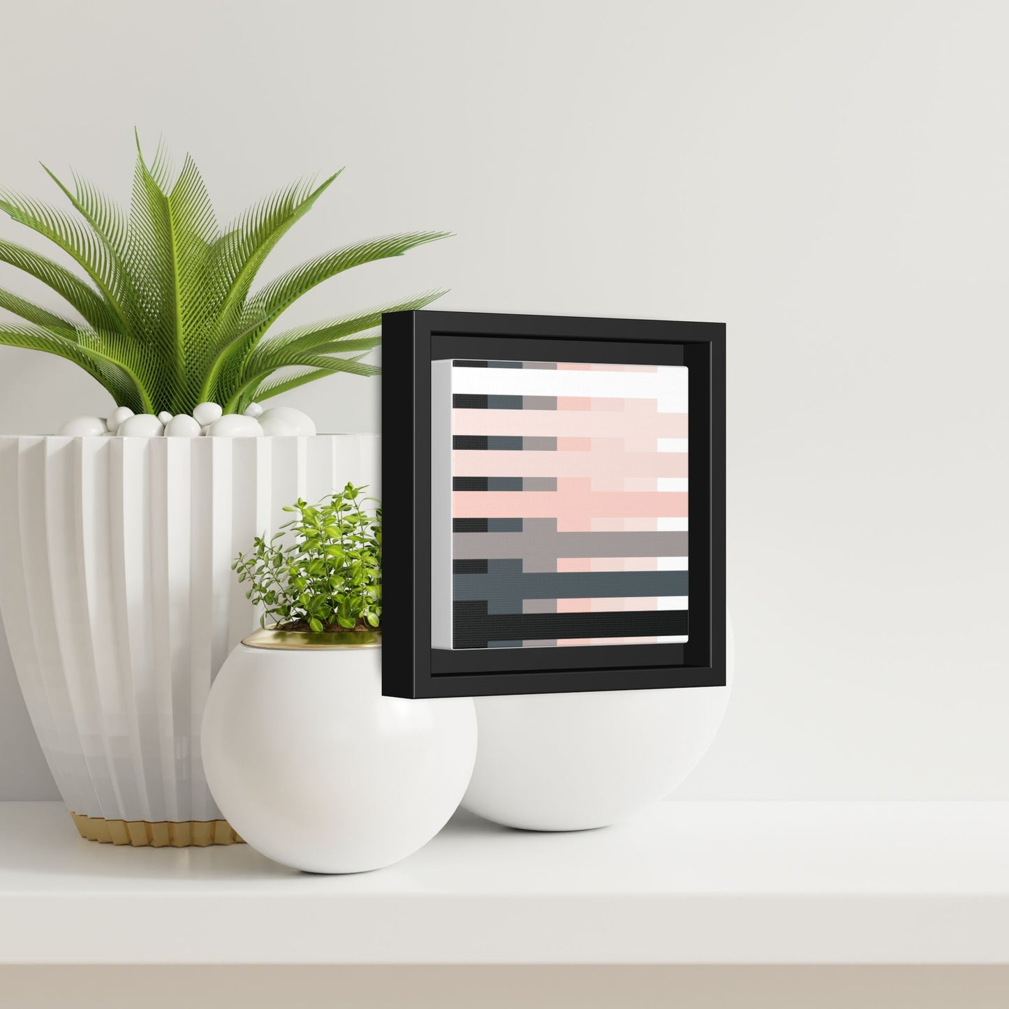 Modern Framed Geometric Canvas Art | Bold Color Meets Clean Framing