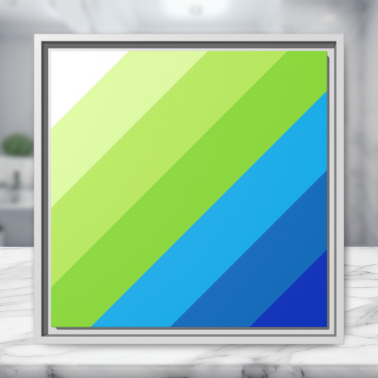 Modern Framed Geometric Canvas Art | Bold Color Meets Clean Framing