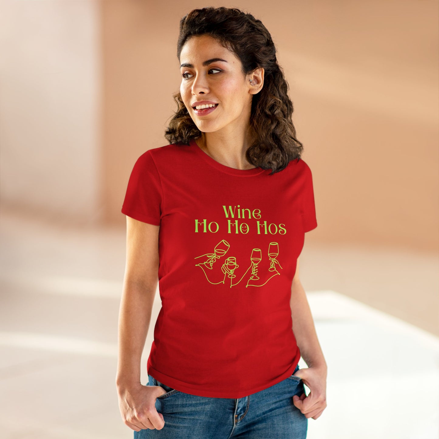 Funny Wine T-Shirt for Women | Wine Ho Ho Hos Tee