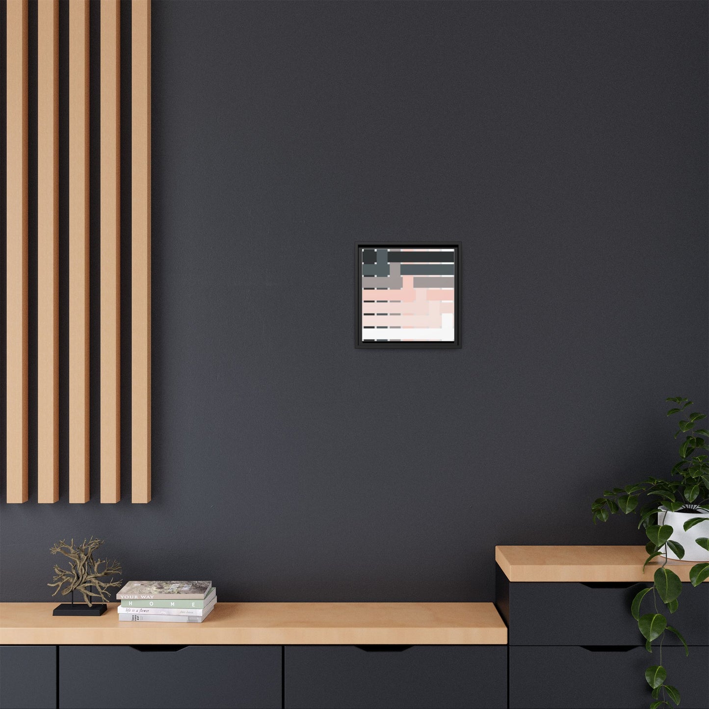 Modern Framed Geometric Canvas Art | Bold Color Meets Clean Framing