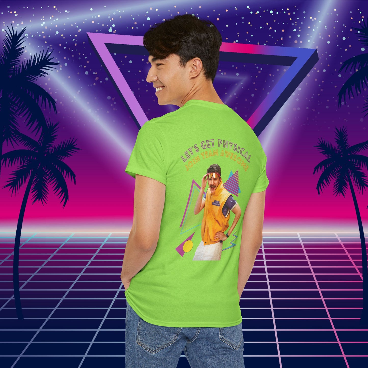 Let’s Get Physical – Join Team Awesome Retro 80s Tee - Unisex Cotton T-Shirt