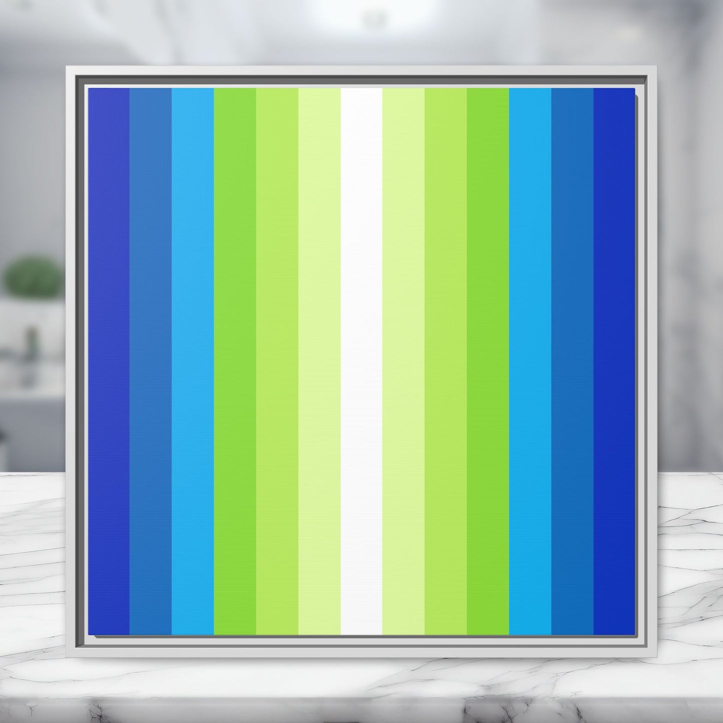 Modern Framed Geometric Canvas Art | Bold Color Meets Clean Framing