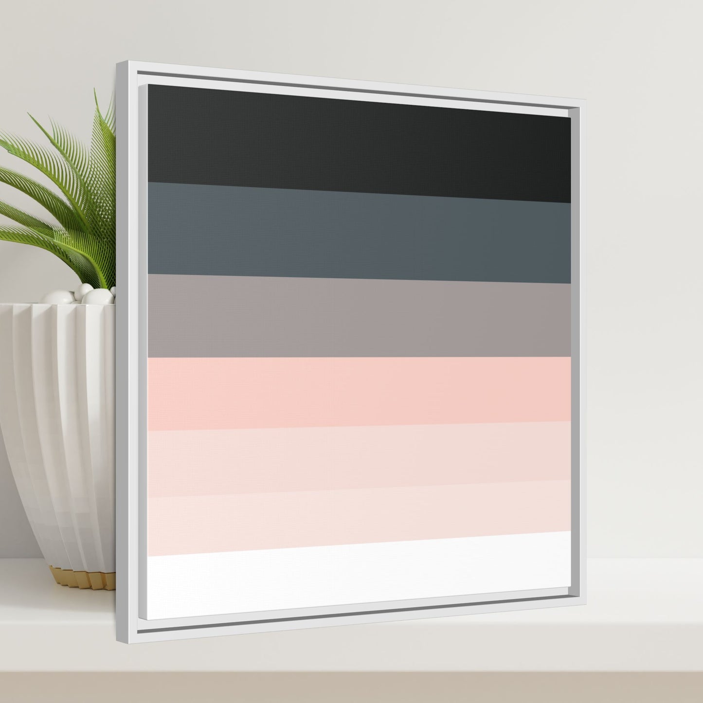 Modern Framed Geometric Canvas Art | Bold Color Meets Clean Framing