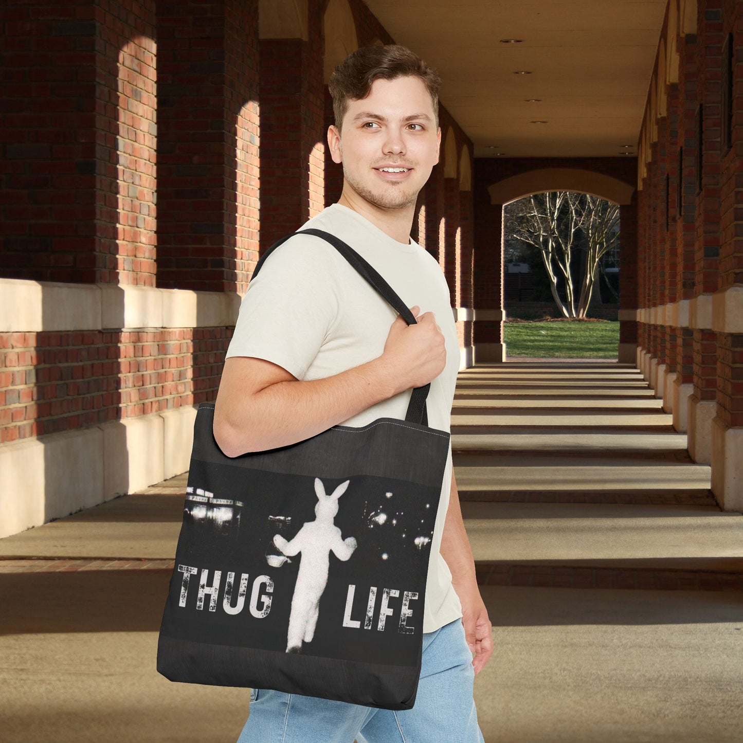 Thug Life Bunny Tote Bag – 3 Sizes | Bold, Fun & Functional