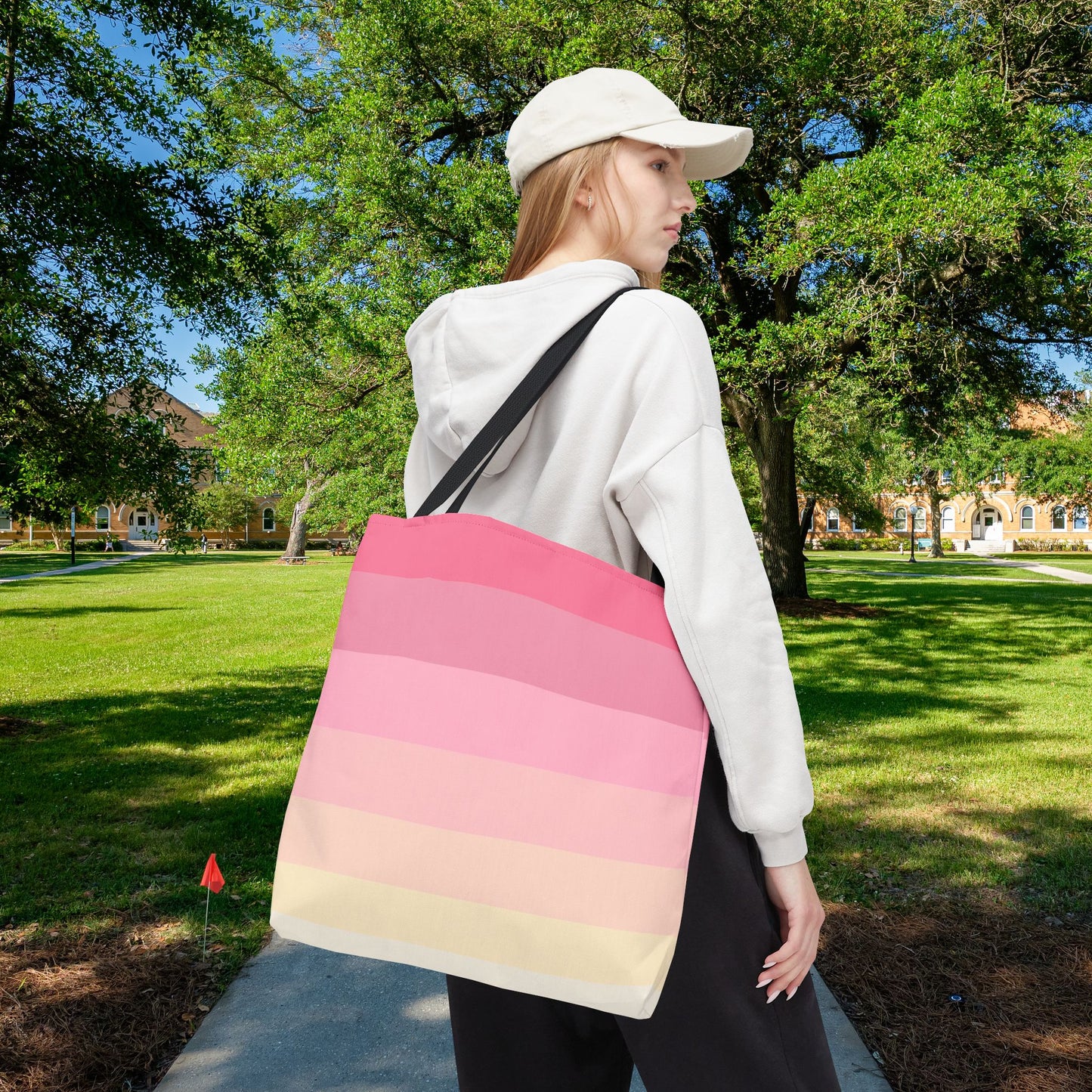 Geo Art XVIII Tote Bag – 3 sizes | Bold lines. Vivid color. Retro with a modern twist.