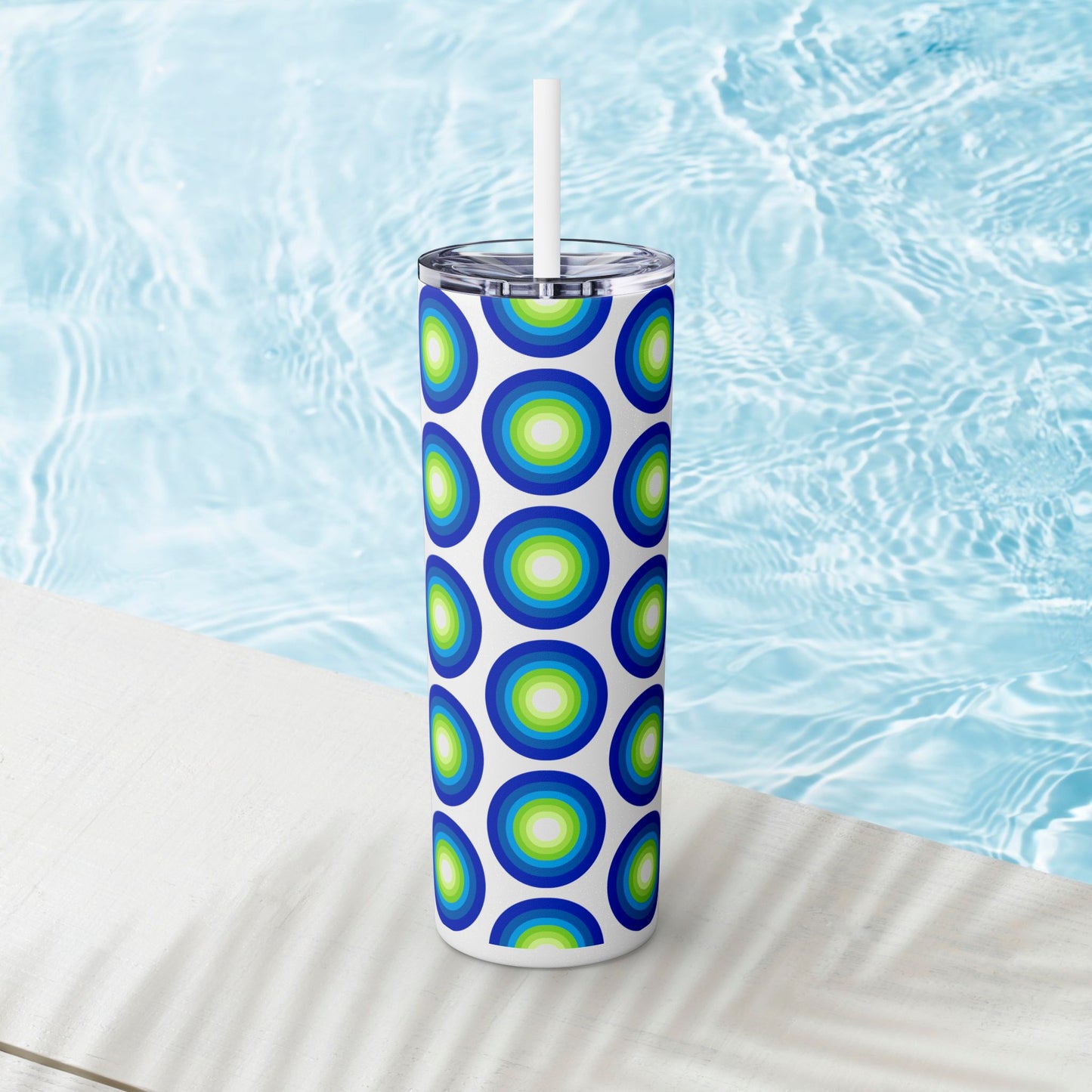 Vibrant. Versatile. Totally Sippable. – 20 oz Skinny Travel Tumbler with Straw