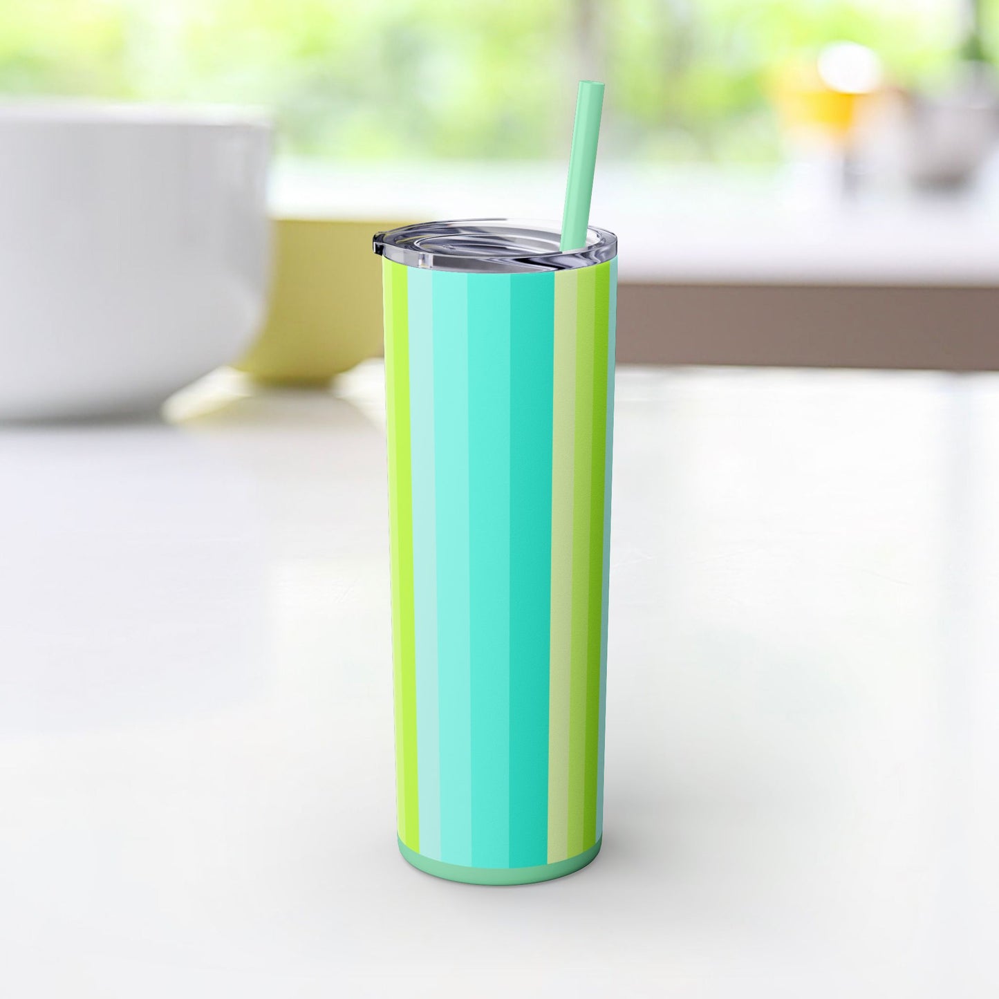 Vibrant. Versatile. Totally Sippable. – 20 oz Skinny Travel Tumbler with Straw