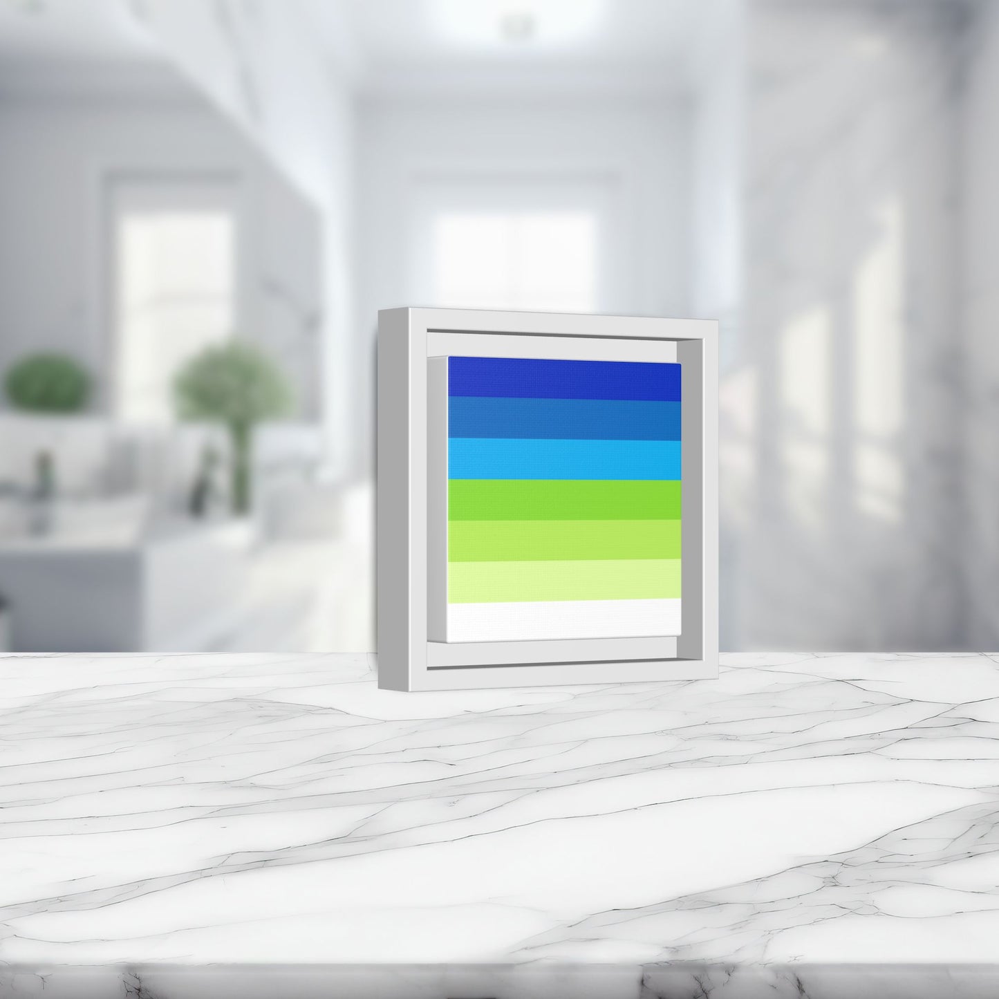 Modern Framed Geometric Canvas Art | Bold Color Meets Clean Framing