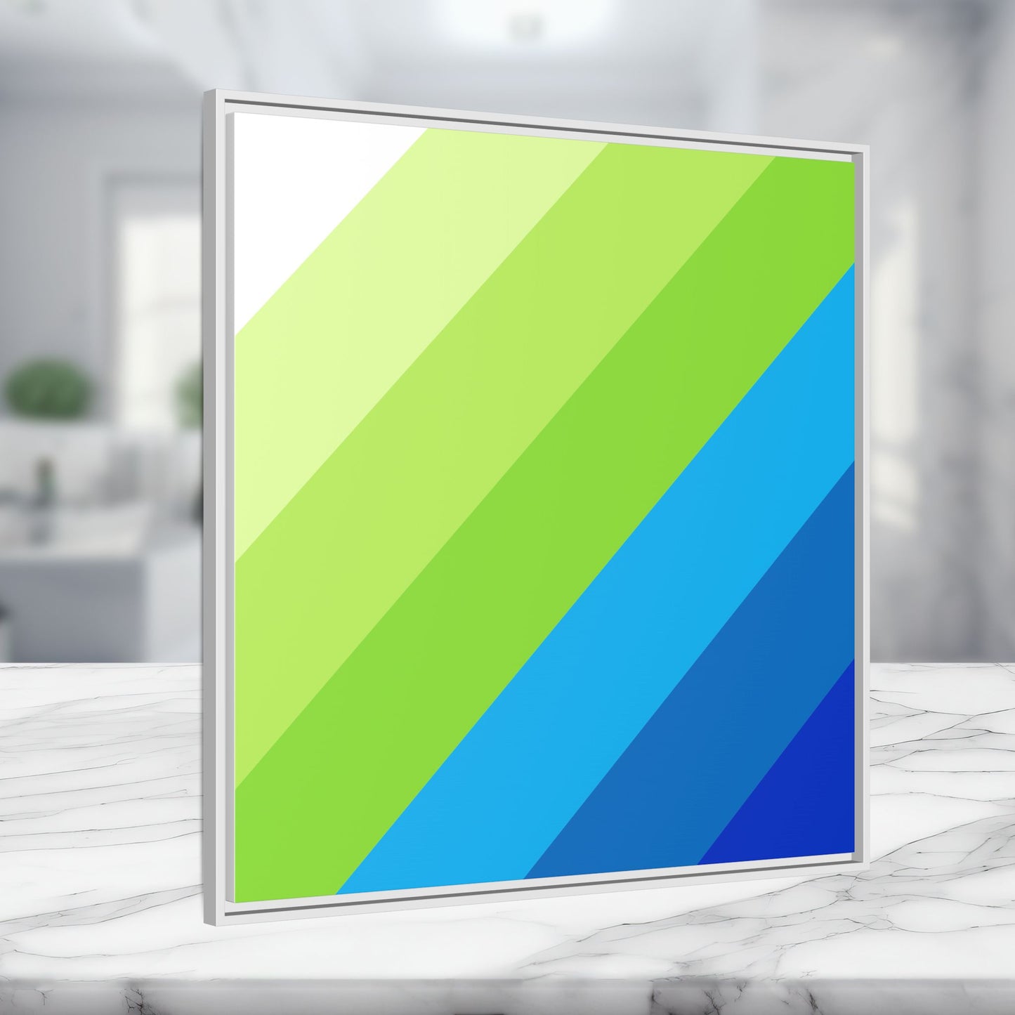 Modern Framed Geometric Canvas Art | Bold Color Meets Clean Framing