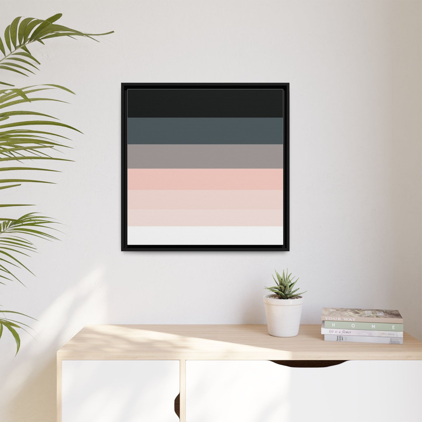 Modern Framed Geometric Canvas Art | Bold Color Meets Clean Framing