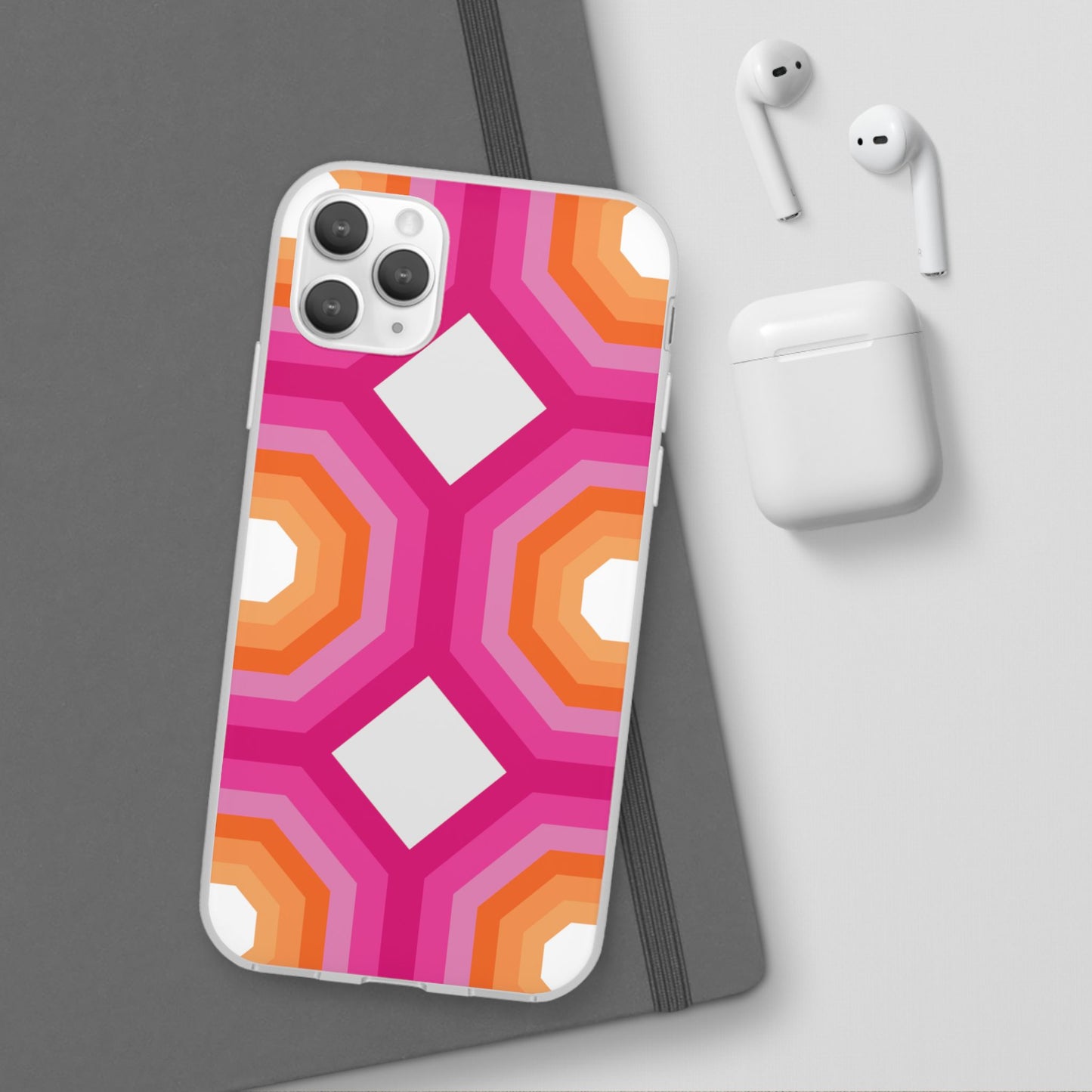 Stylish Geometric Phone Case, Flexible Phone Cover, Unique Modern Design, Perfect Gift, Trendy Accessory, Eco-Friendly Case