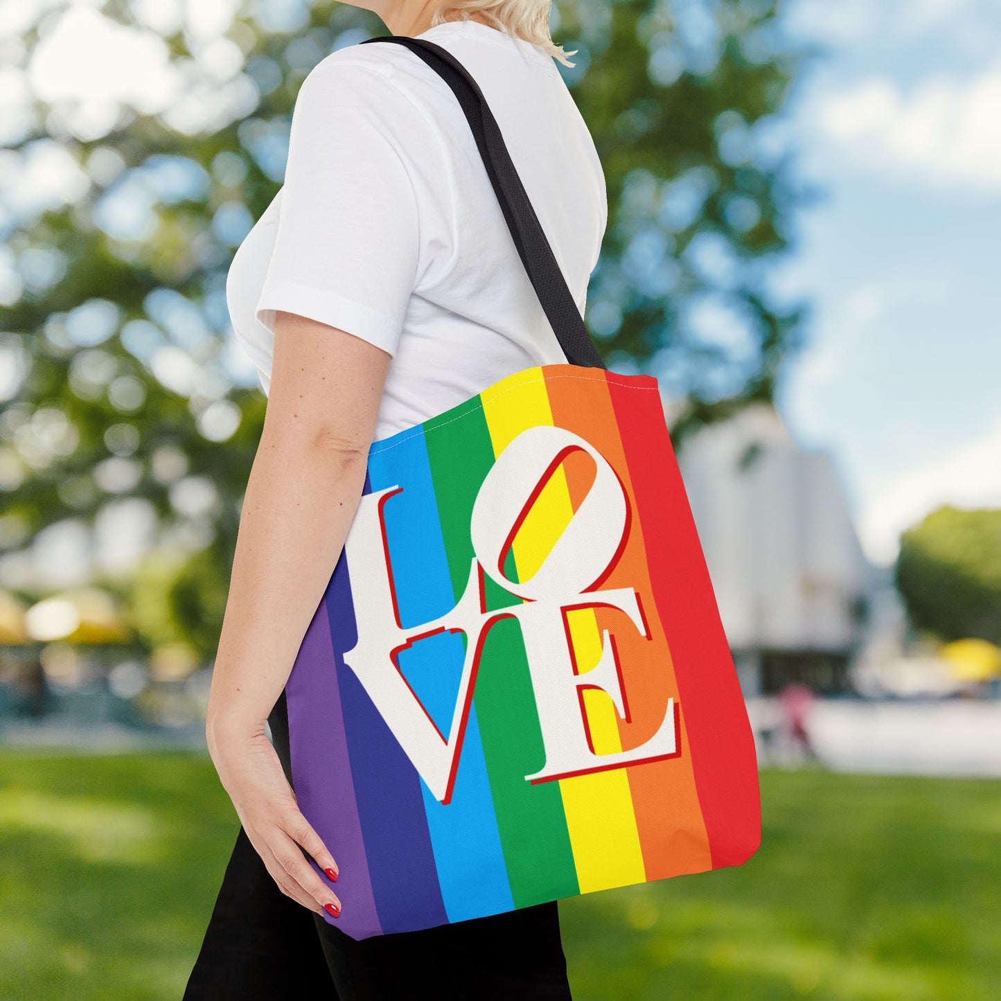 Rainbow LOVE Tote Bag – 3 Size Options | Bright, Bold & Heartfelt
