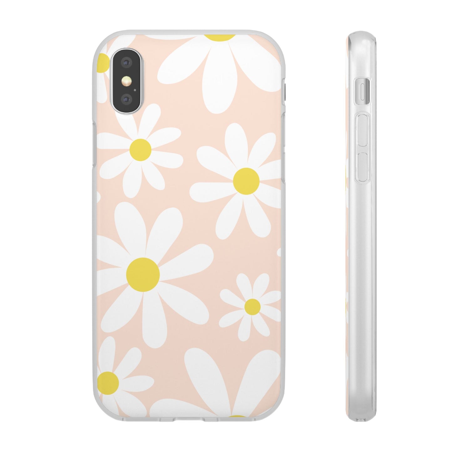 Phone Cases - Blush Daisy Pattern Flexi Cases