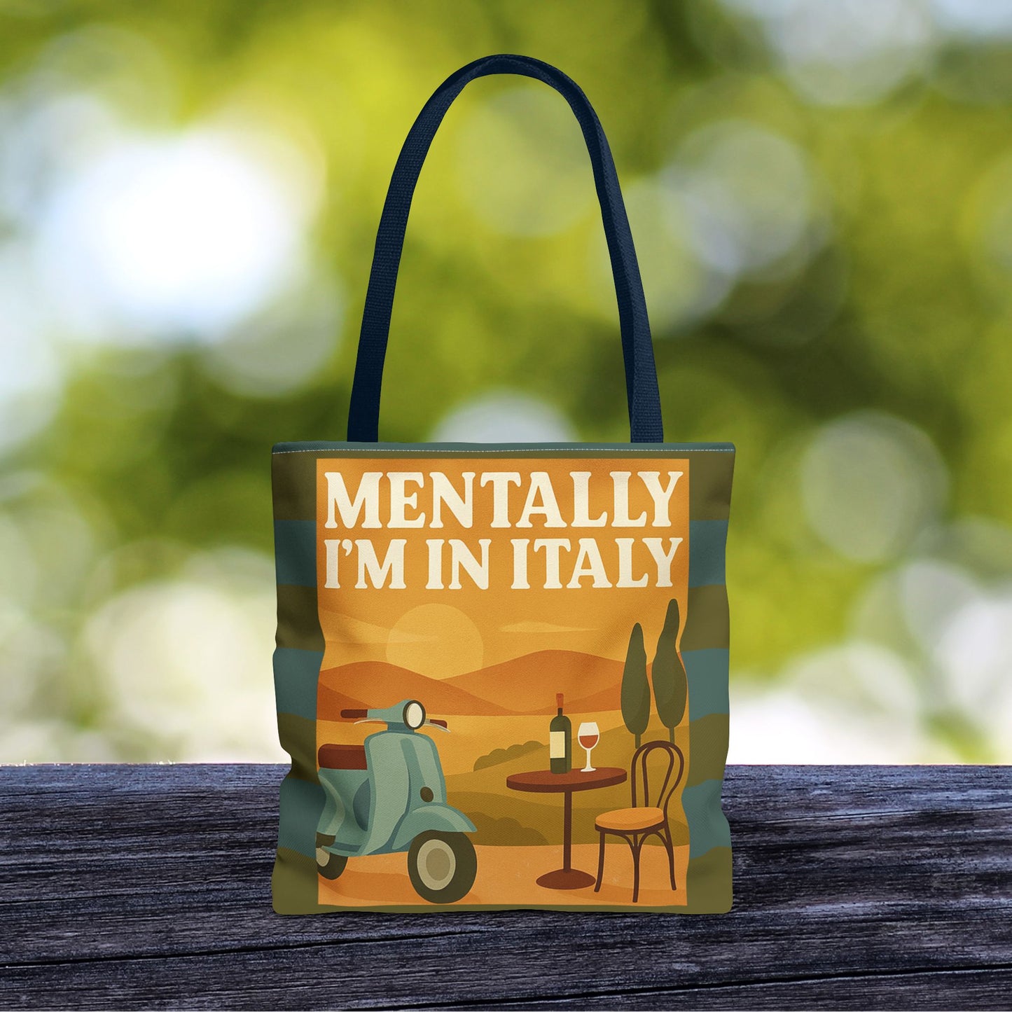 Mentally I’m in Italy Tote Bag– 3 sizes | Playful Wanderlust Companion