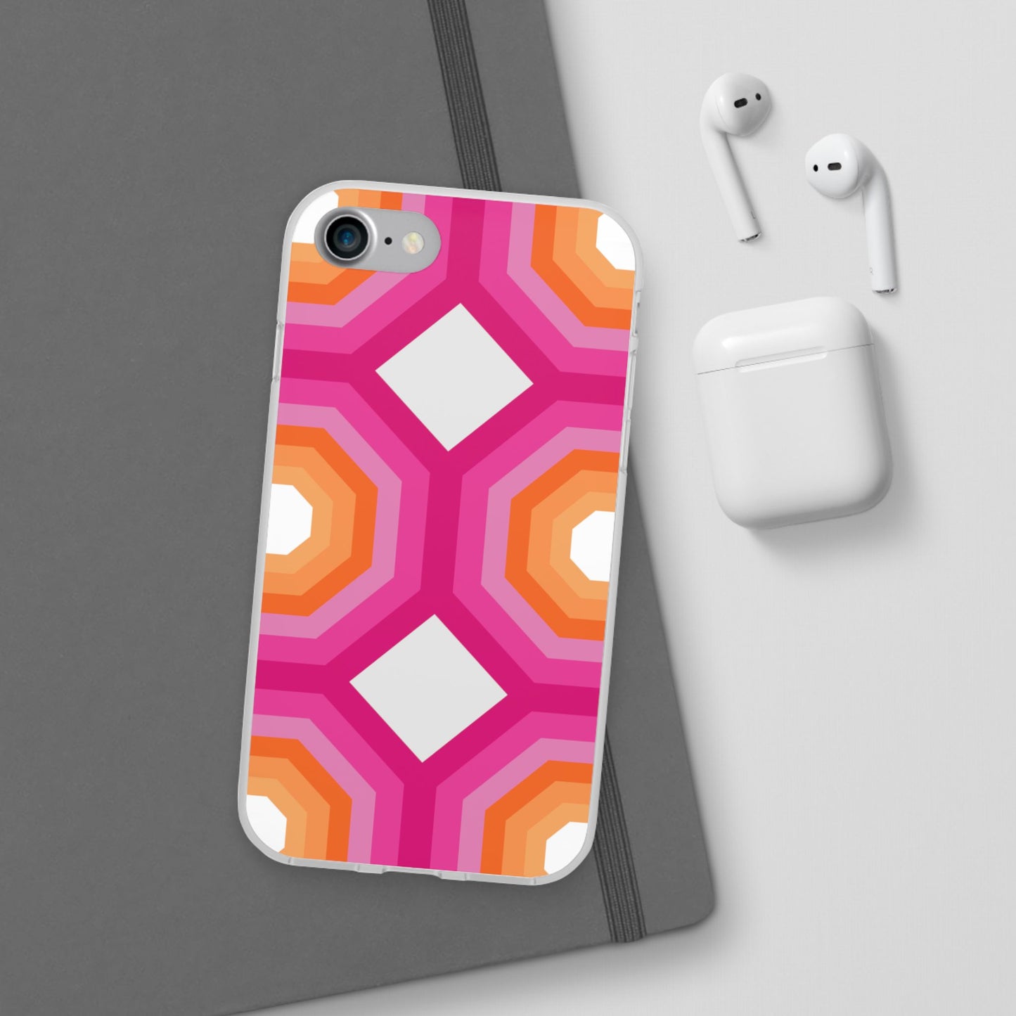 Stylish Geometric Phone Case, Flexible Phone Cover, Unique Modern Design, Perfect Gift, Trendy Accessory, Eco-Friendly Case