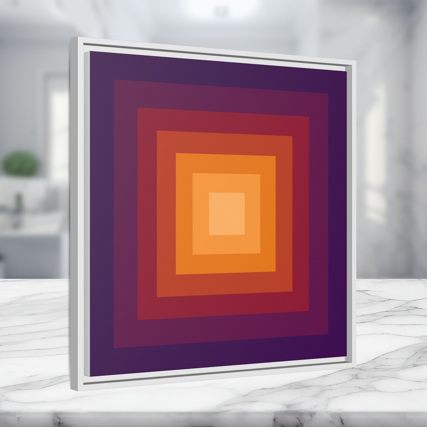 Modern Framed Geometric Canvas Art | Bold Color Meets Clean Framing