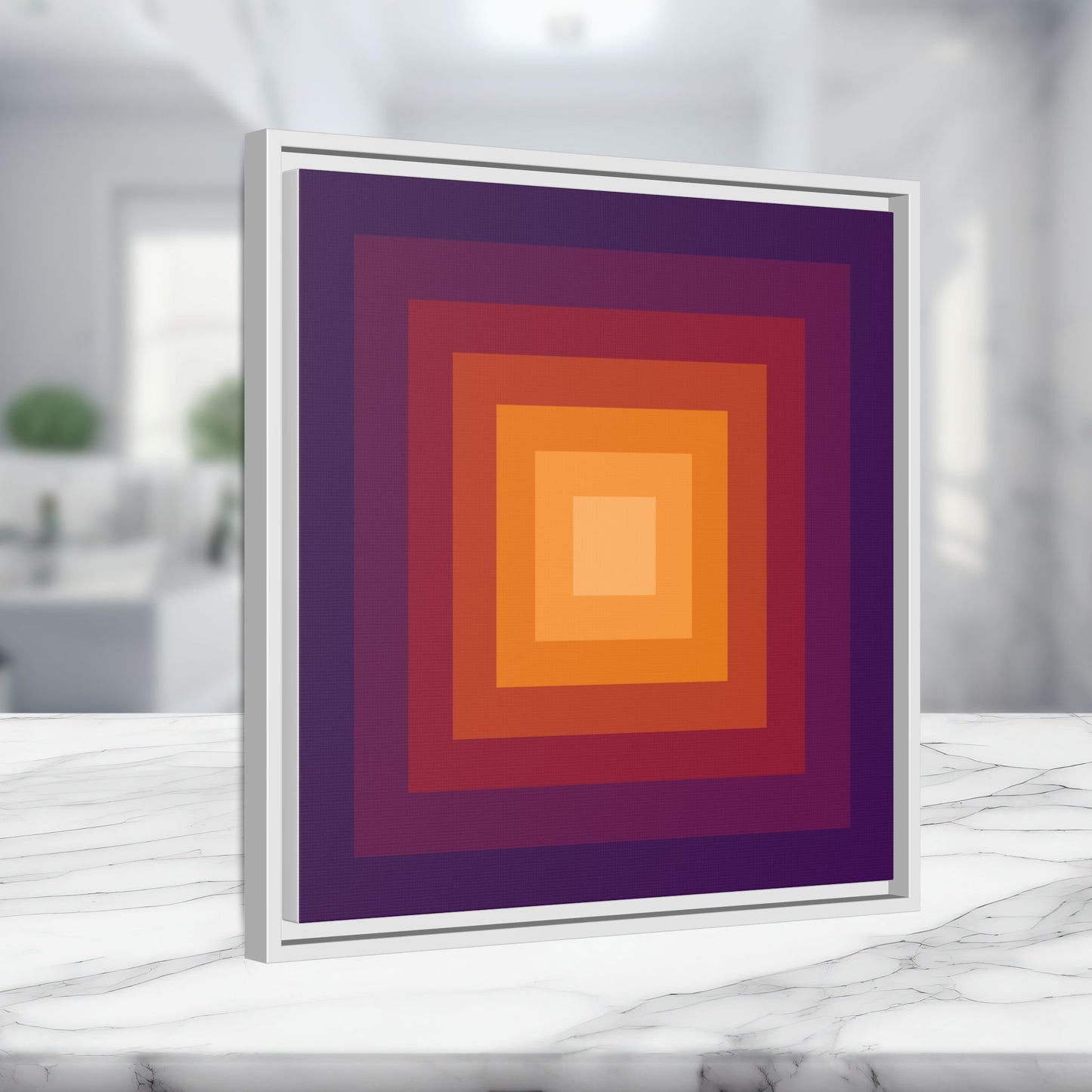Modern Framed Geometric Canvas Art | Bold Color Meets Clean Framing