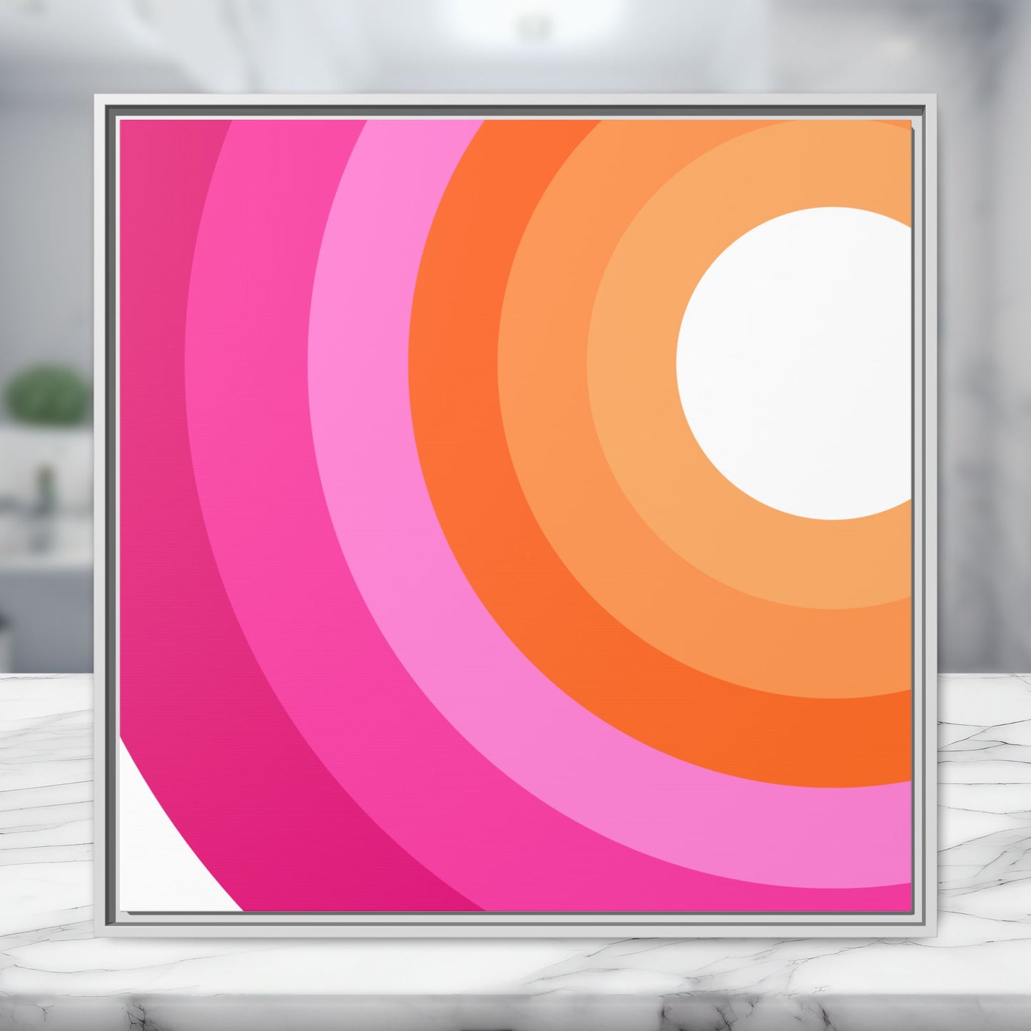 Modern Framed Geometric Canvas Art | Bold Color Meets Clean Framing