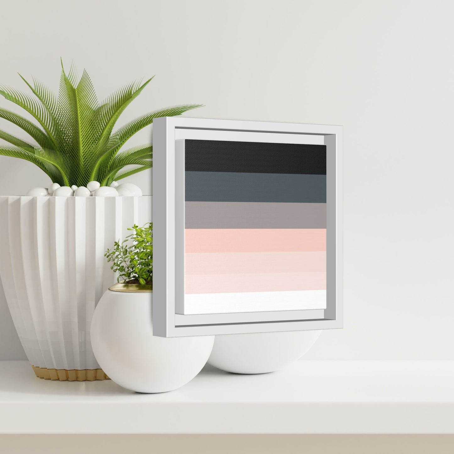 Modern Framed Geometric Canvas Art | Bold Color Meets Clean Framing