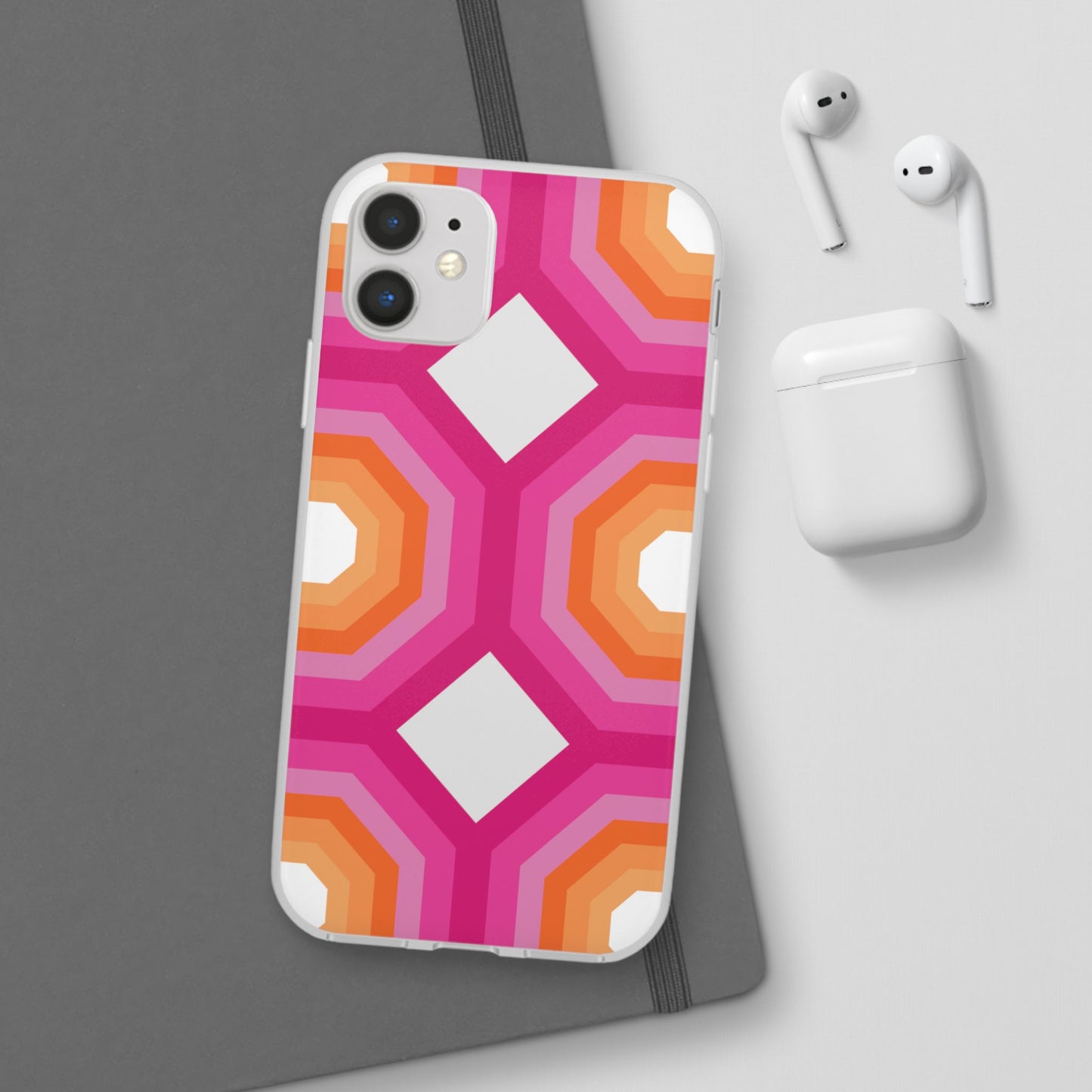 Stylish Geometric Phone Case, Flexible Phone Cover, Unique Modern Design, Perfect Gift, Trendy Accessory, Eco-Friendly Case