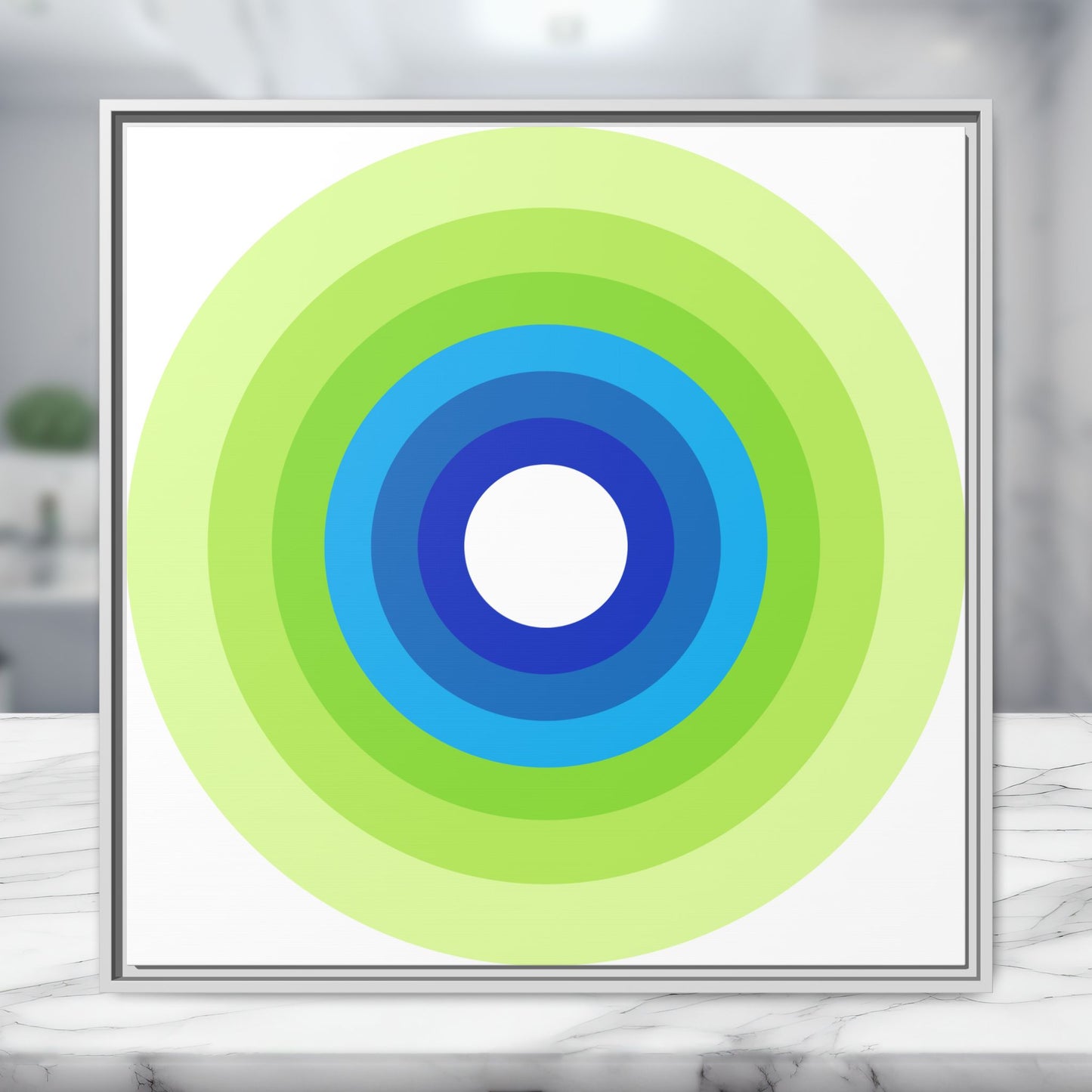 Modern Framed Geometric Canvas Art | Bold Color Meets Clean Framing