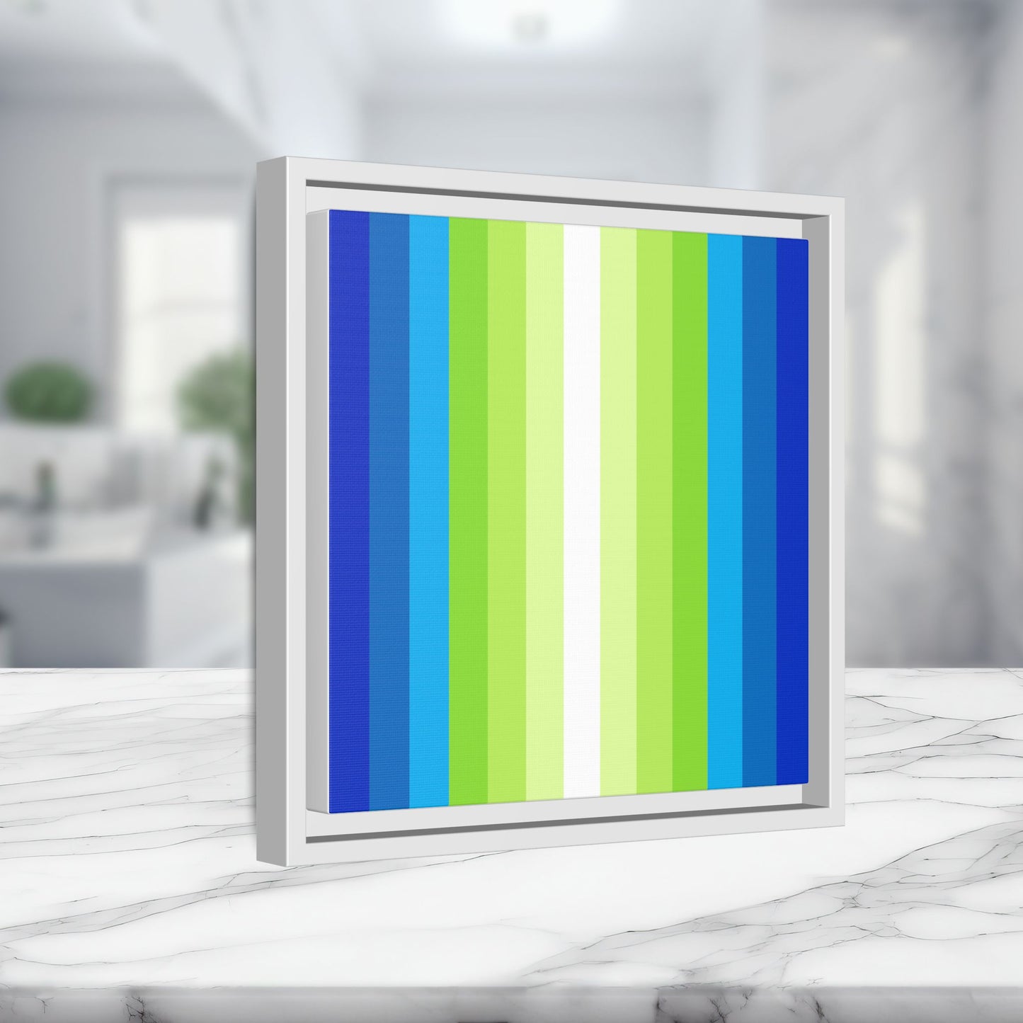 Modern Framed Geometric Canvas Art | Bold Color Meets Clean Framing