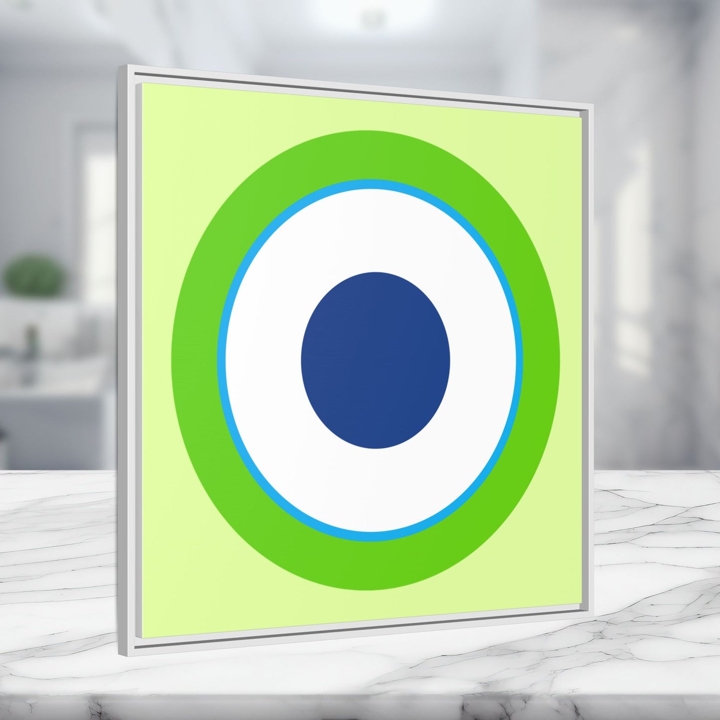 Modern Framed Geometric Canvas Art | Bold Color Meets Clean Framing