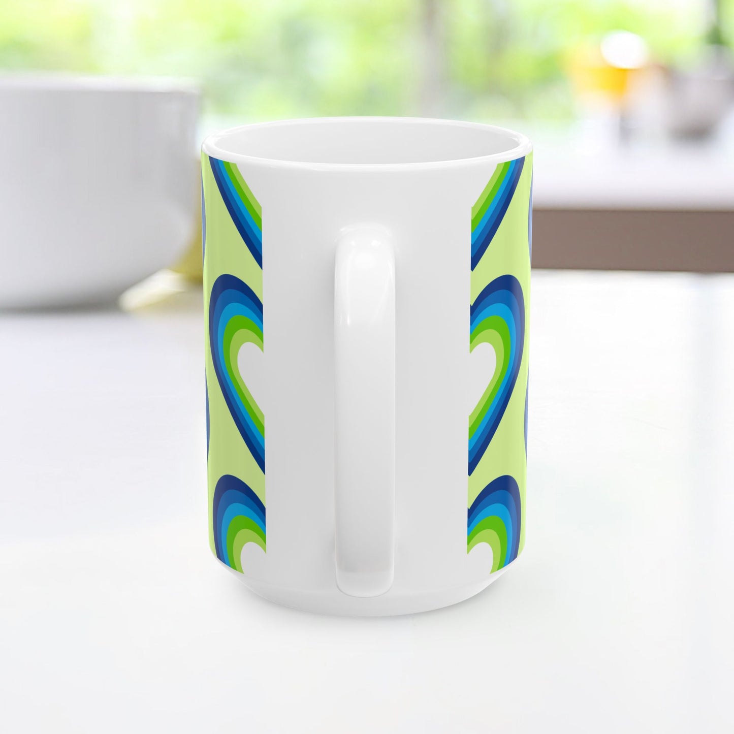 Geo Art Heart Mug – Bold Color, Daily Joy