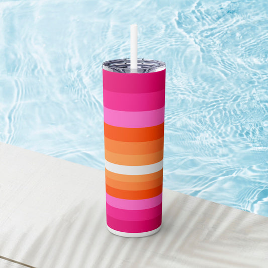 Vibrant. Versatile. Totally Sippable. – 20 oz Skinny Travel Tumbler with Straw