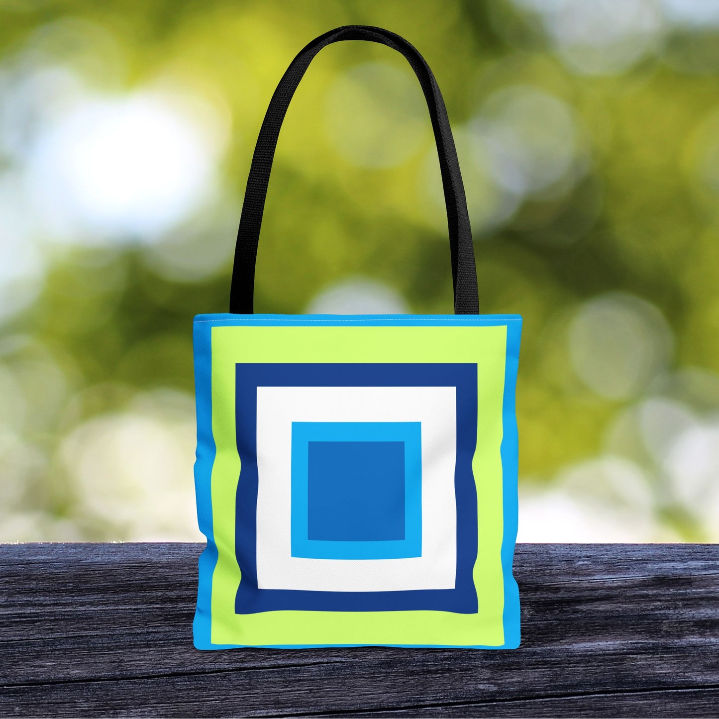 Geometric Art XII Tote Bag – 3 sizes | Bold lines. Vivid color. Retro with a modern twist.