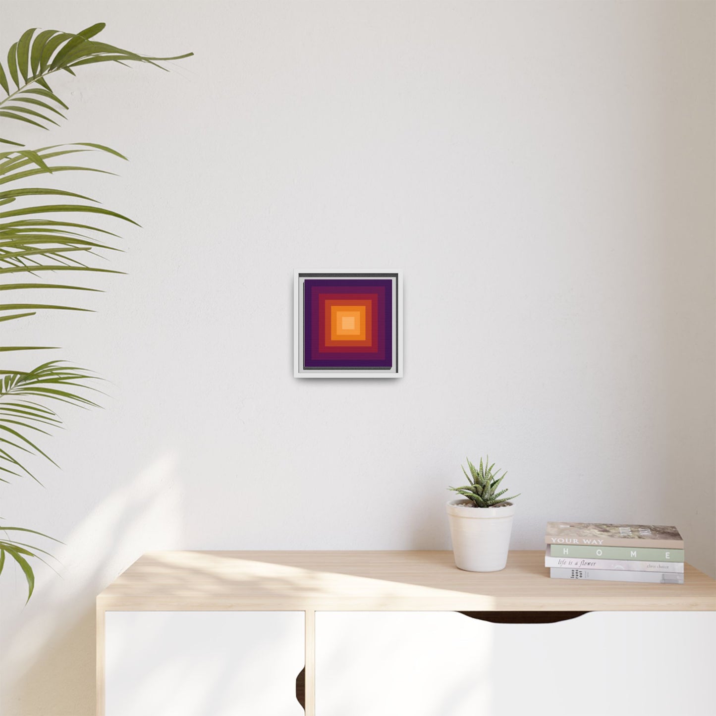 Modern Framed Geometric Canvas Art | Bold Color Meets Clean Framing