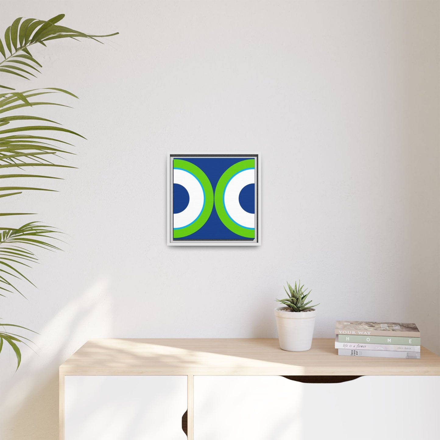Modern Framed Geometric Canvas Art | Bold Color Meets Clean Framing