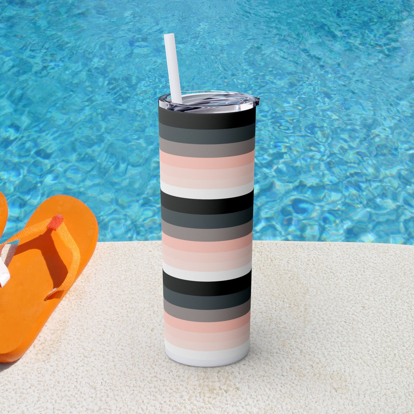 Vibrant. Versatile. Totally Sippable. – 20 oz Skinny Travel Tumbler with Straw