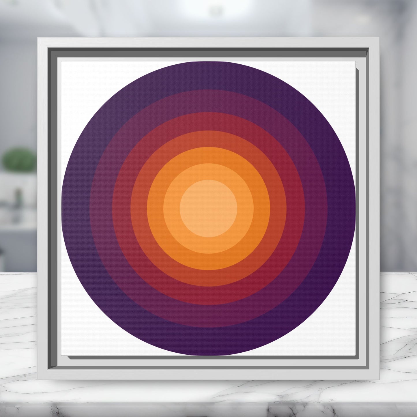 Modern Framed Geometric Canvas Art | Bold Color Meets Clean Framing