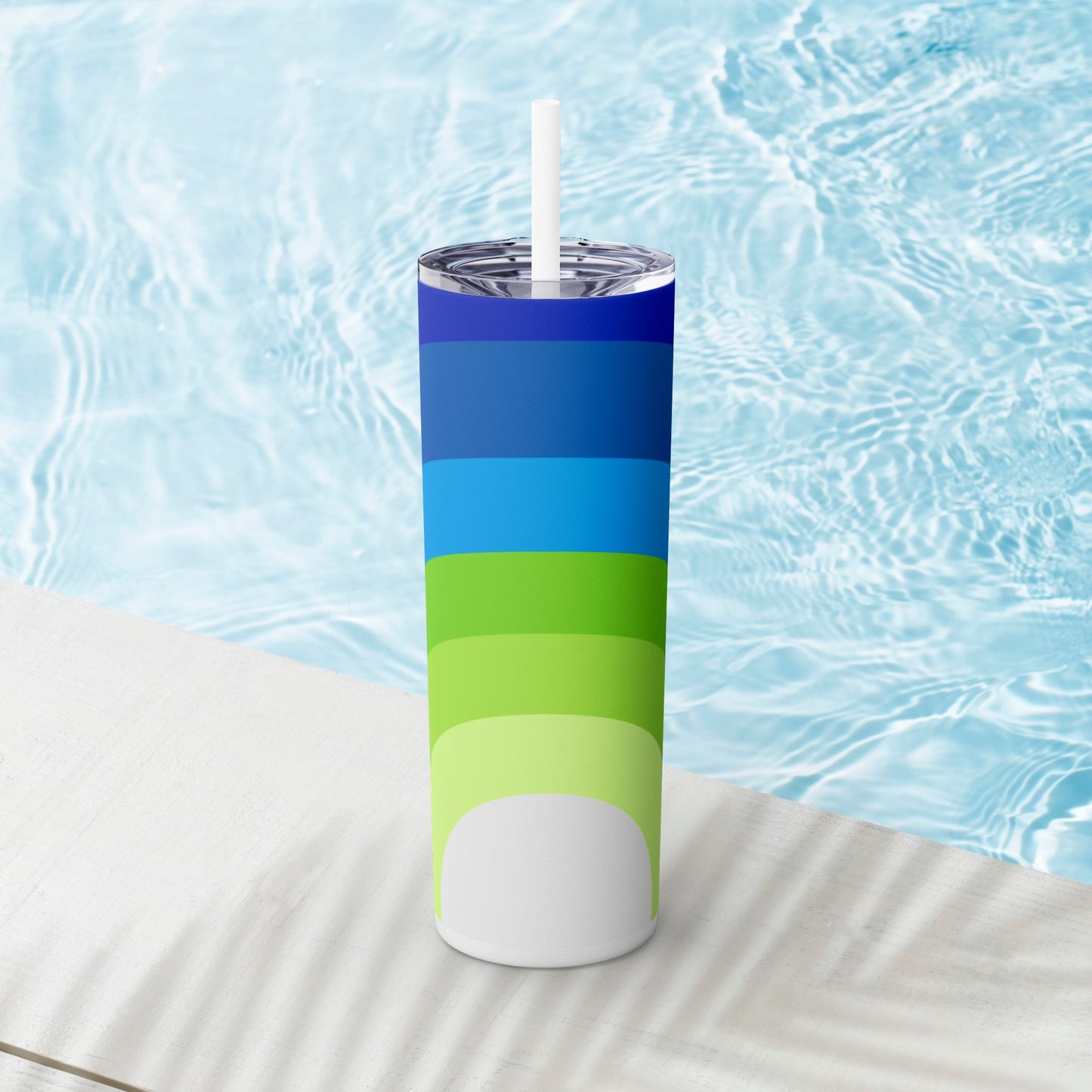 Vibrant. Versatile. Totally Sippable. – 20 oz Skinny Travel Tumbler with Straw