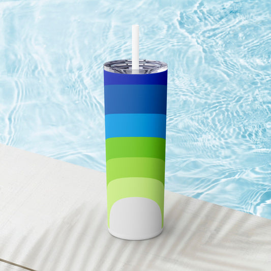 Vibrant. Versatile. Totally Sippable. – 20 oz Skinny Travel Tumbler with Straw