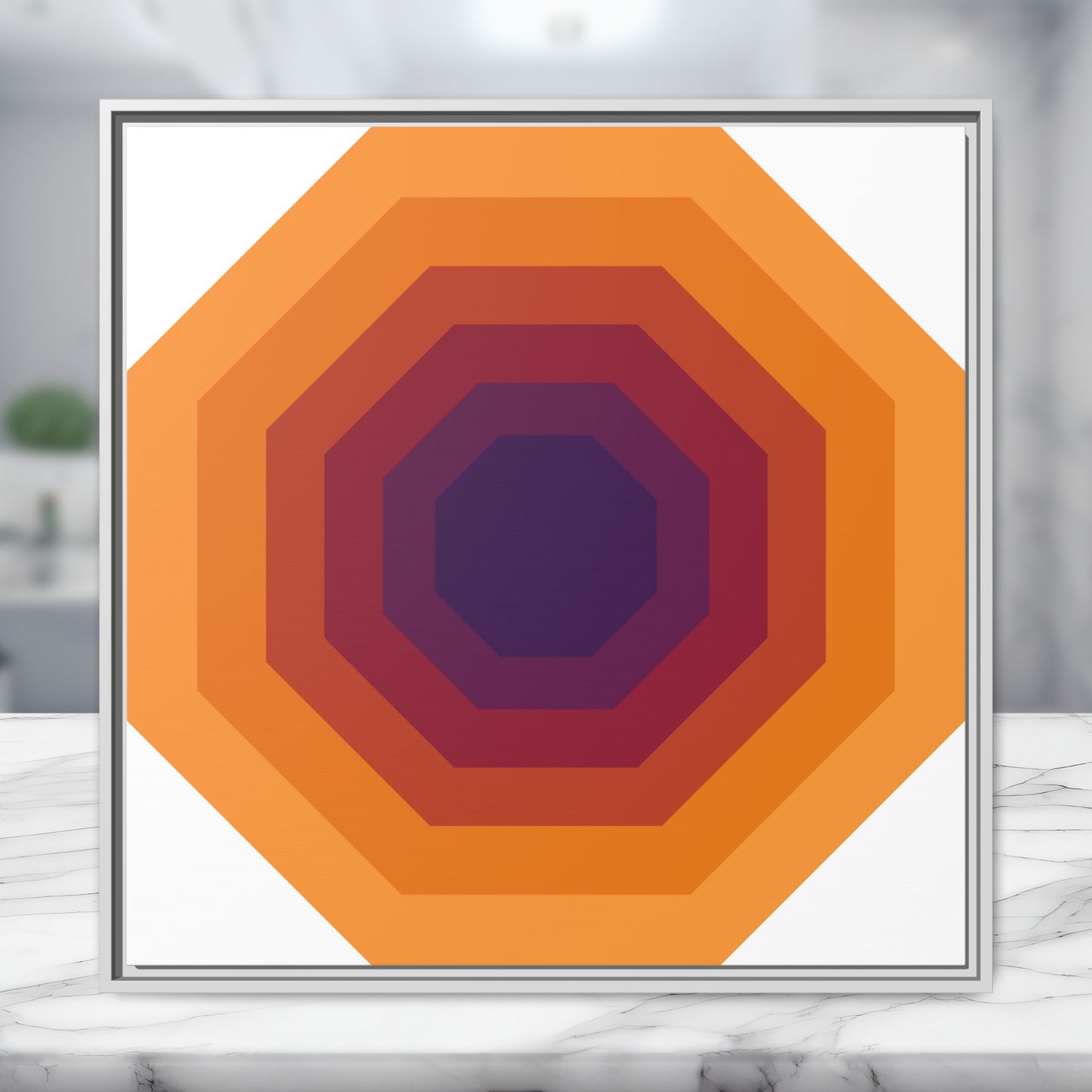 Modern Framed Geometric Canvas Art | Bold Color Meets Clean Framing