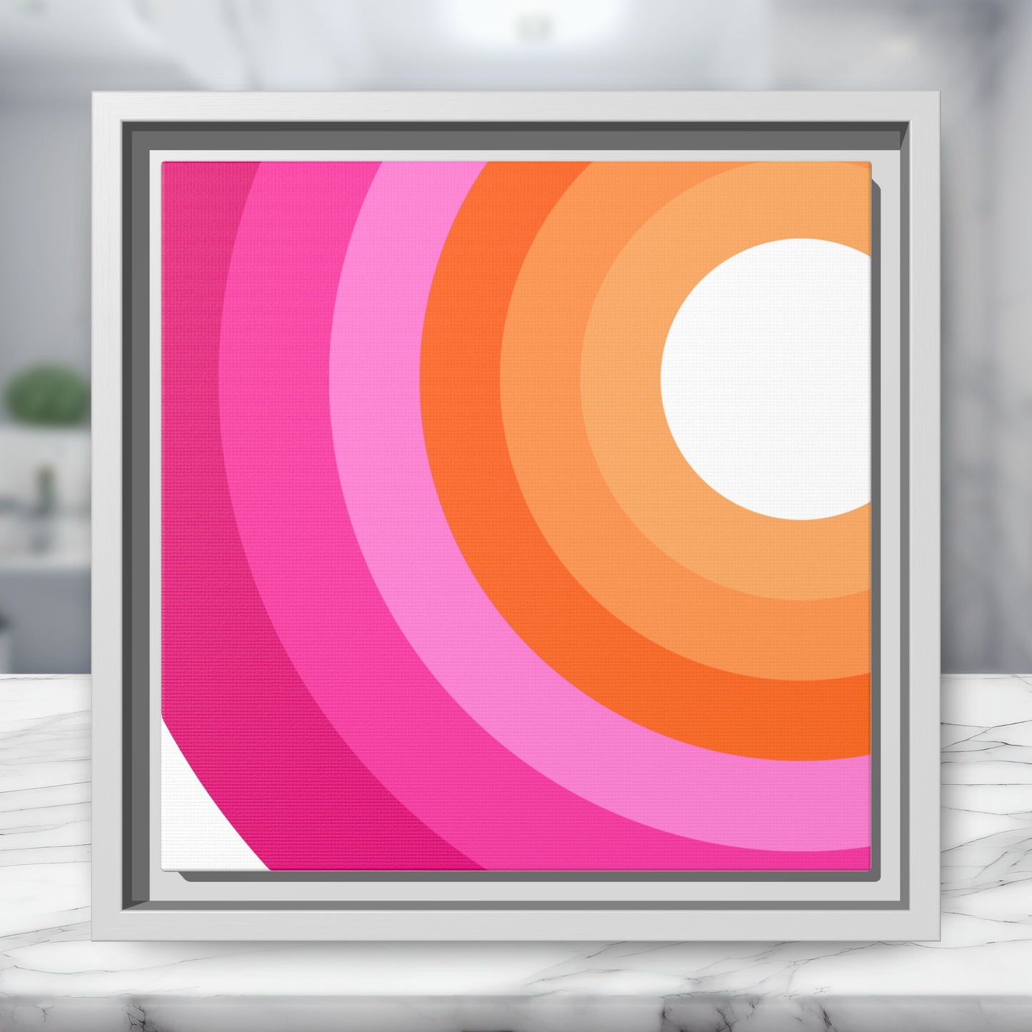 Modern Framed Geometric Canvas Art | Bold Color Meets Clean Framing