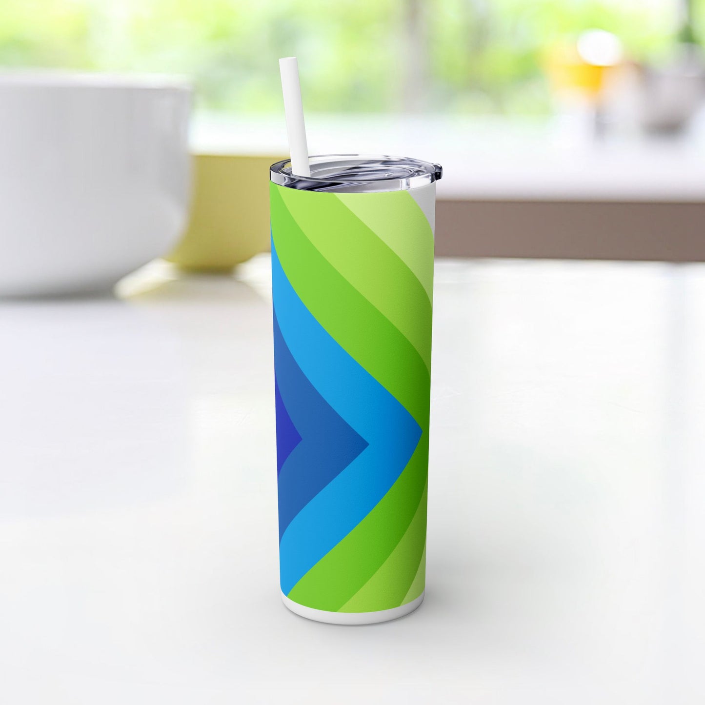 Vibrant. Versatile. Totally Sippable. – 20 oz Skinny Travel Tumbler with Straw