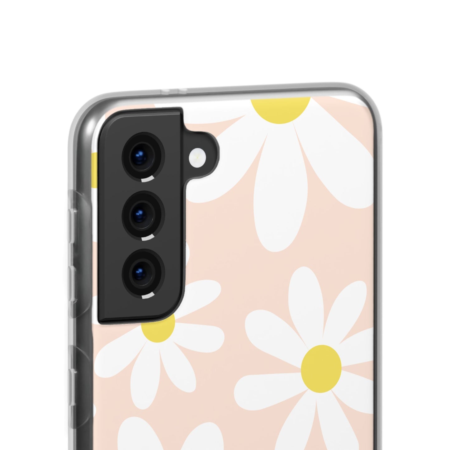 Phone Cases - Blush Daisy Pattern Flexi Cases