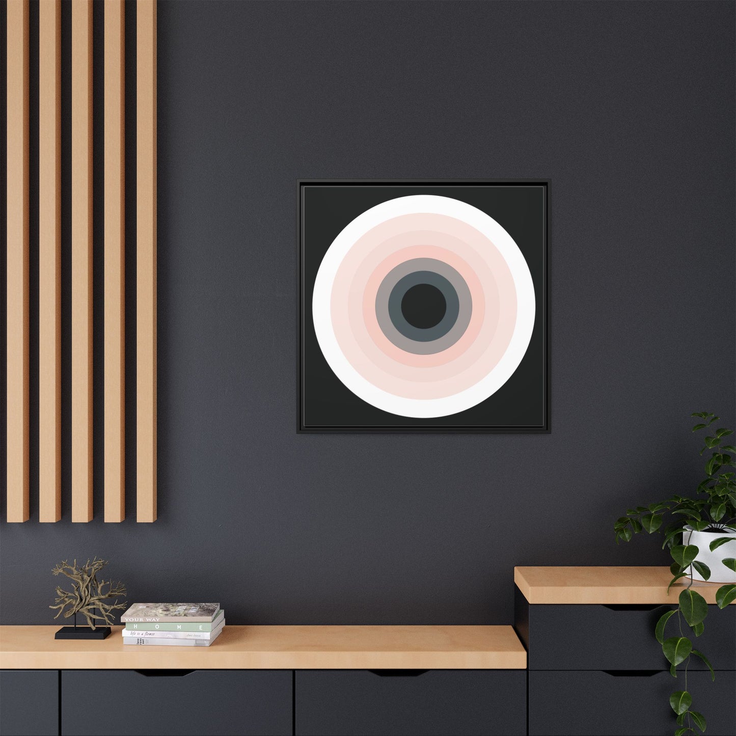 Modern Framed Geometric Canvas Art | Bold Color Meets Clean Framing