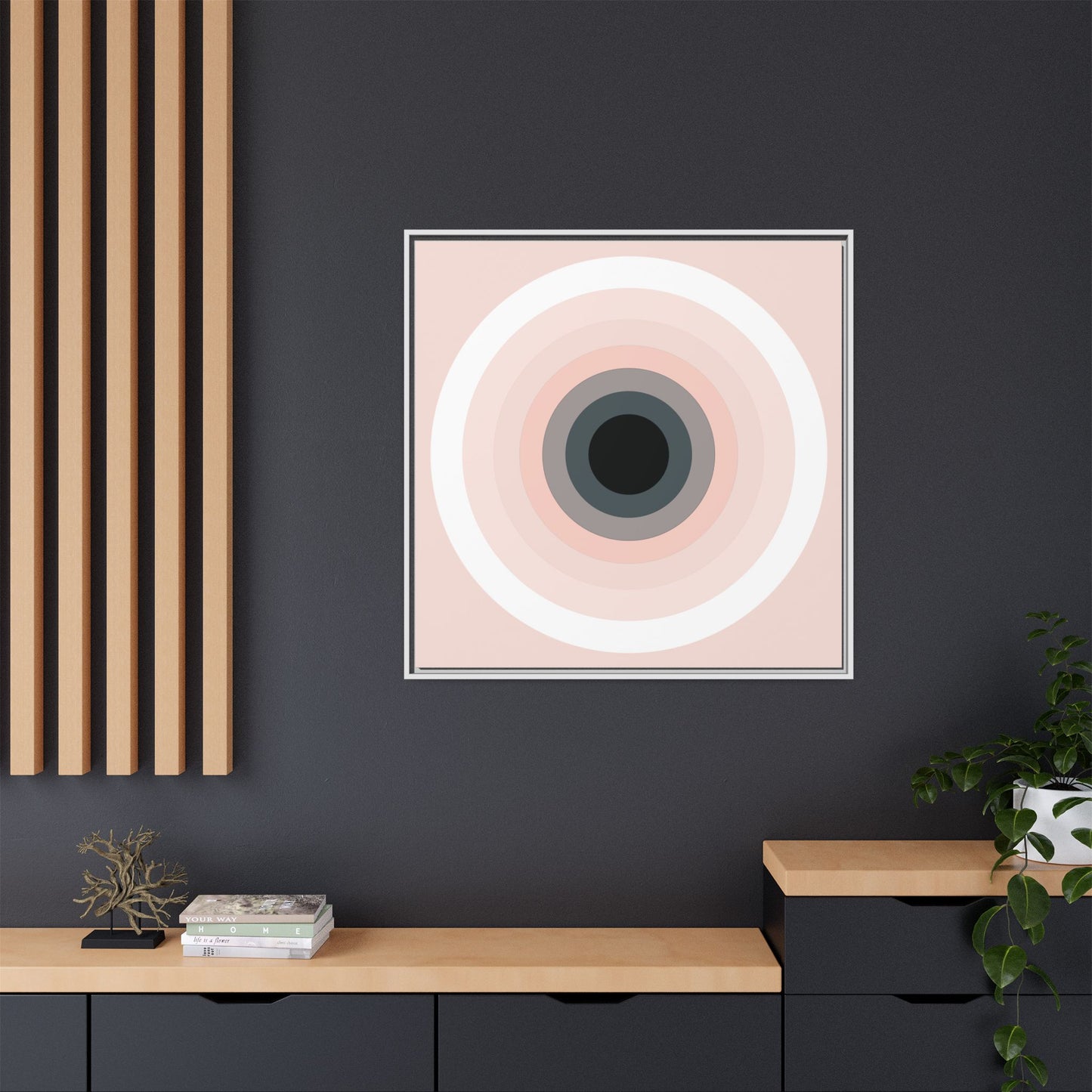 Modern Framed Geometric Canvas Art | Bold Color Meets Clean Framing