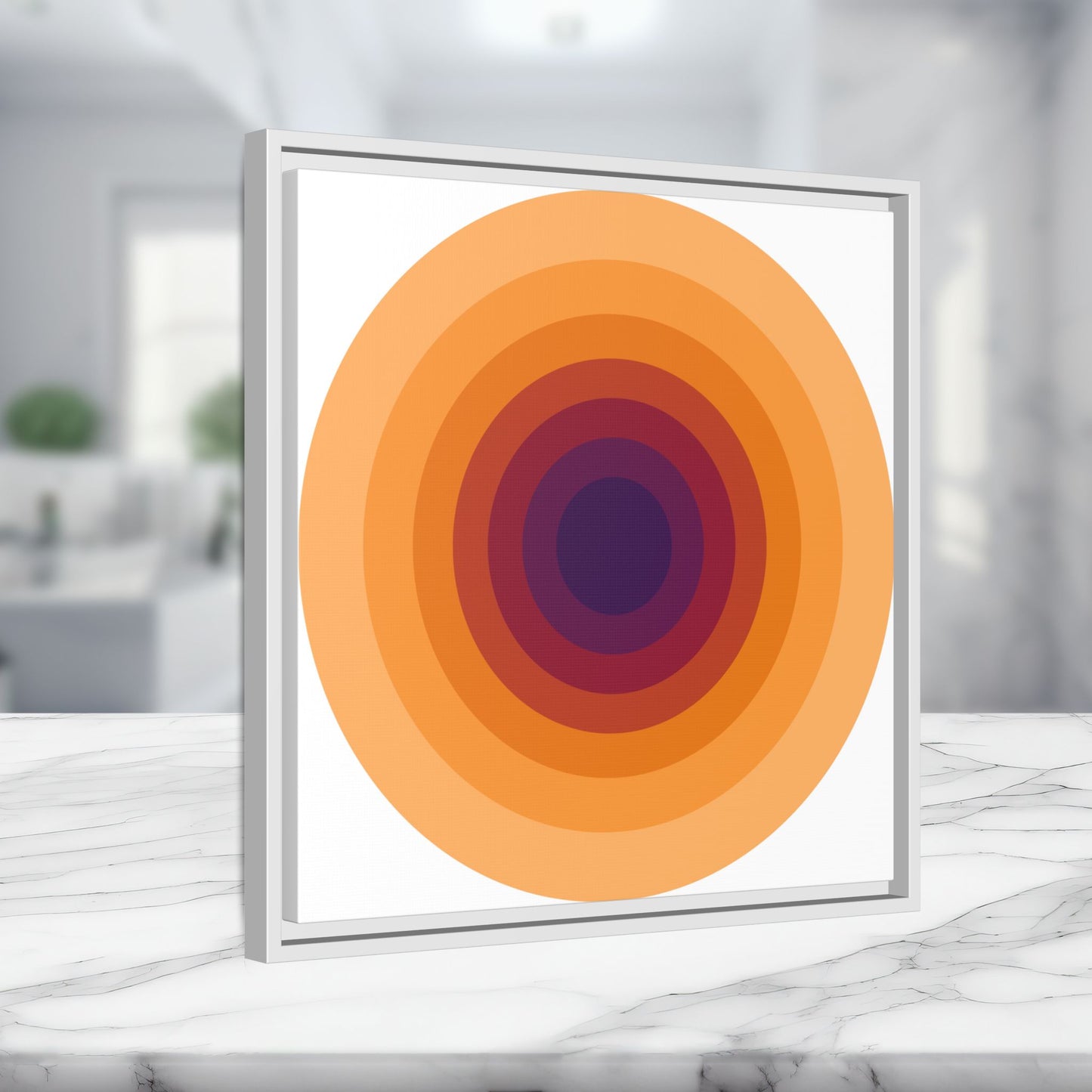 Modern Framed Geometric Canvas Art | Bold Color Meets Clean Framing