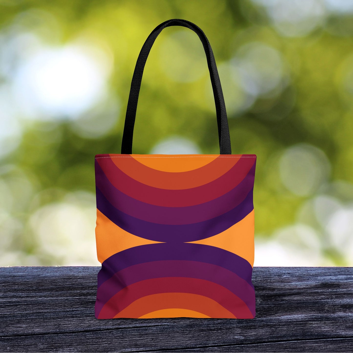 Geometric Art Tote Bag – 3 sizes | Bold lines. Vivid color. Retro with a modern twist.