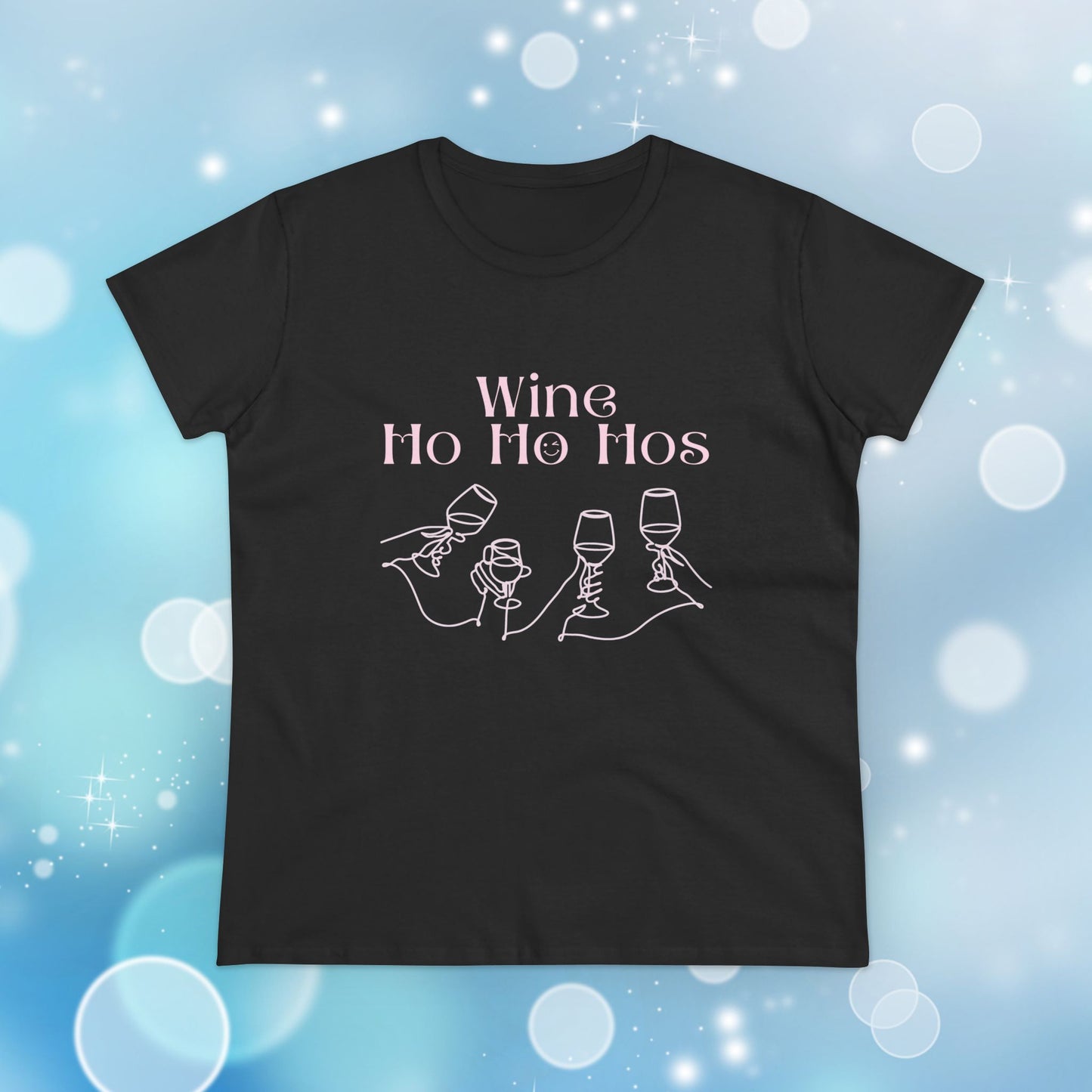 Funny Wine T-Shirt for Women | Wine Ho Ho Hos Tee