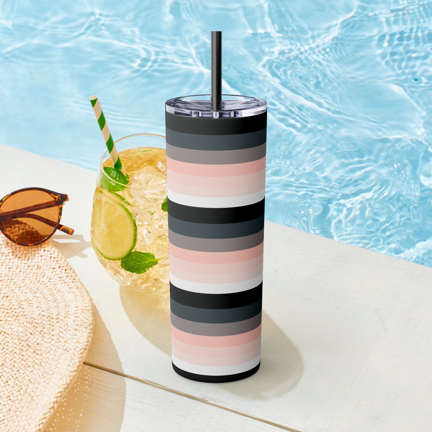 Vibrant. Versatile. Totally Sippable. – 20 oz Skinny Travel Tumbler with Straw